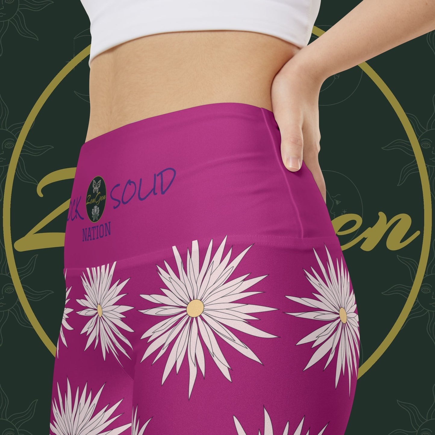 Women's Workout Shorts - Pink - ROCK SOLID Blazing Flower - ZenGen USA - ZenGen USA