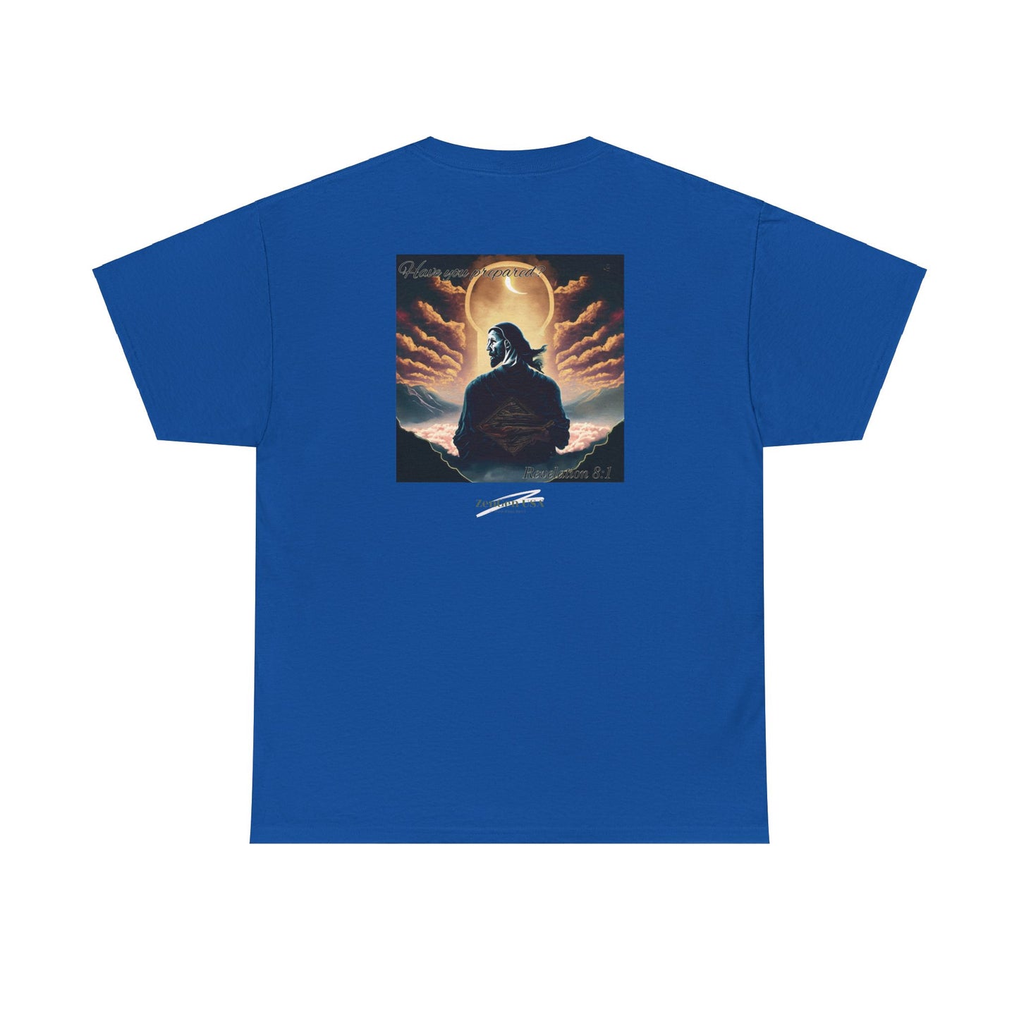 Apocalipsis - 7mo Sello Apocalipsis 8:1 - Camiseta de algodón pesado unisex - Colección Revelación - ZenGen USA