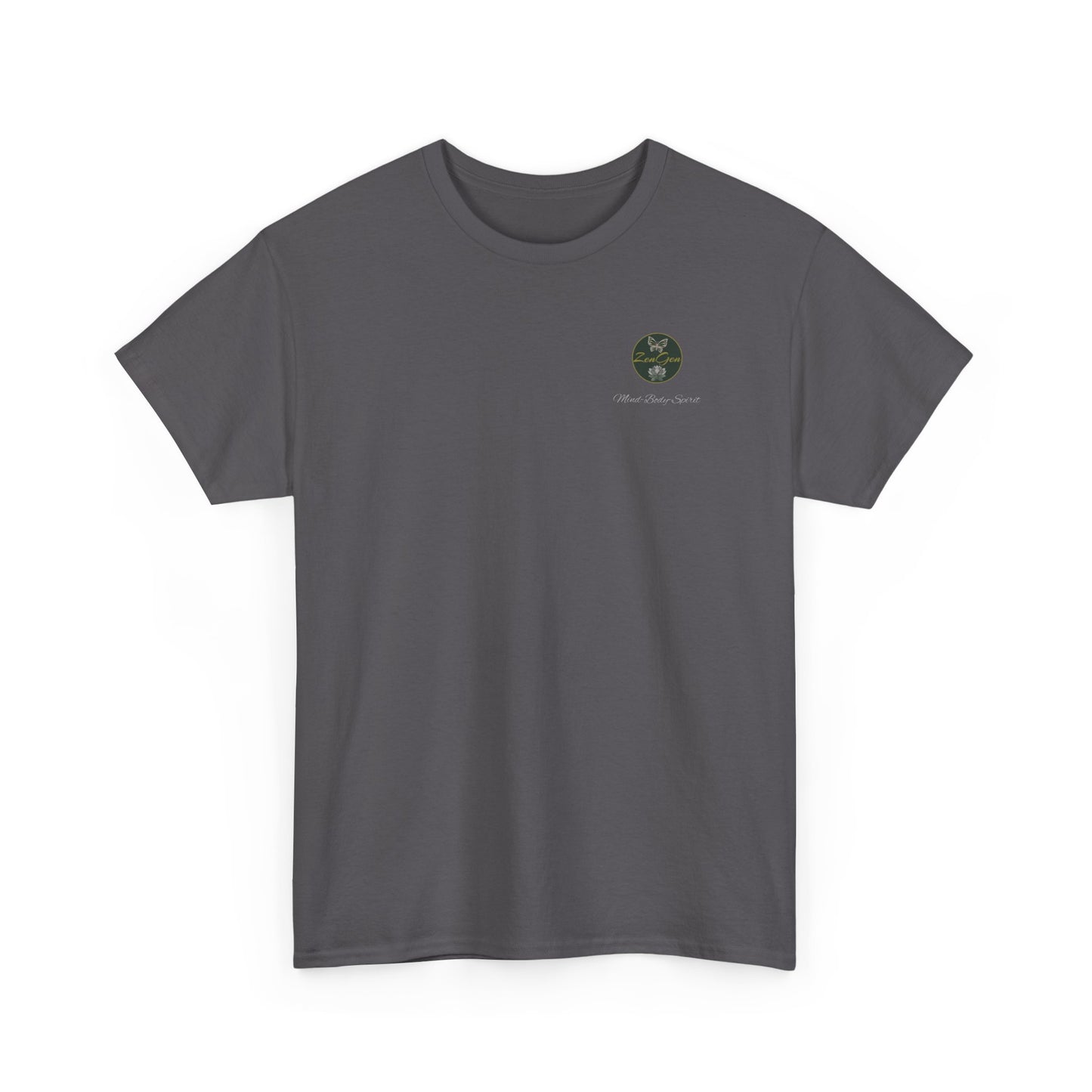 BE HAPPY - Unisex Heavy Cotton Tee - ZenGen USA - Hotei Laughing Buddha - ZenGen USA