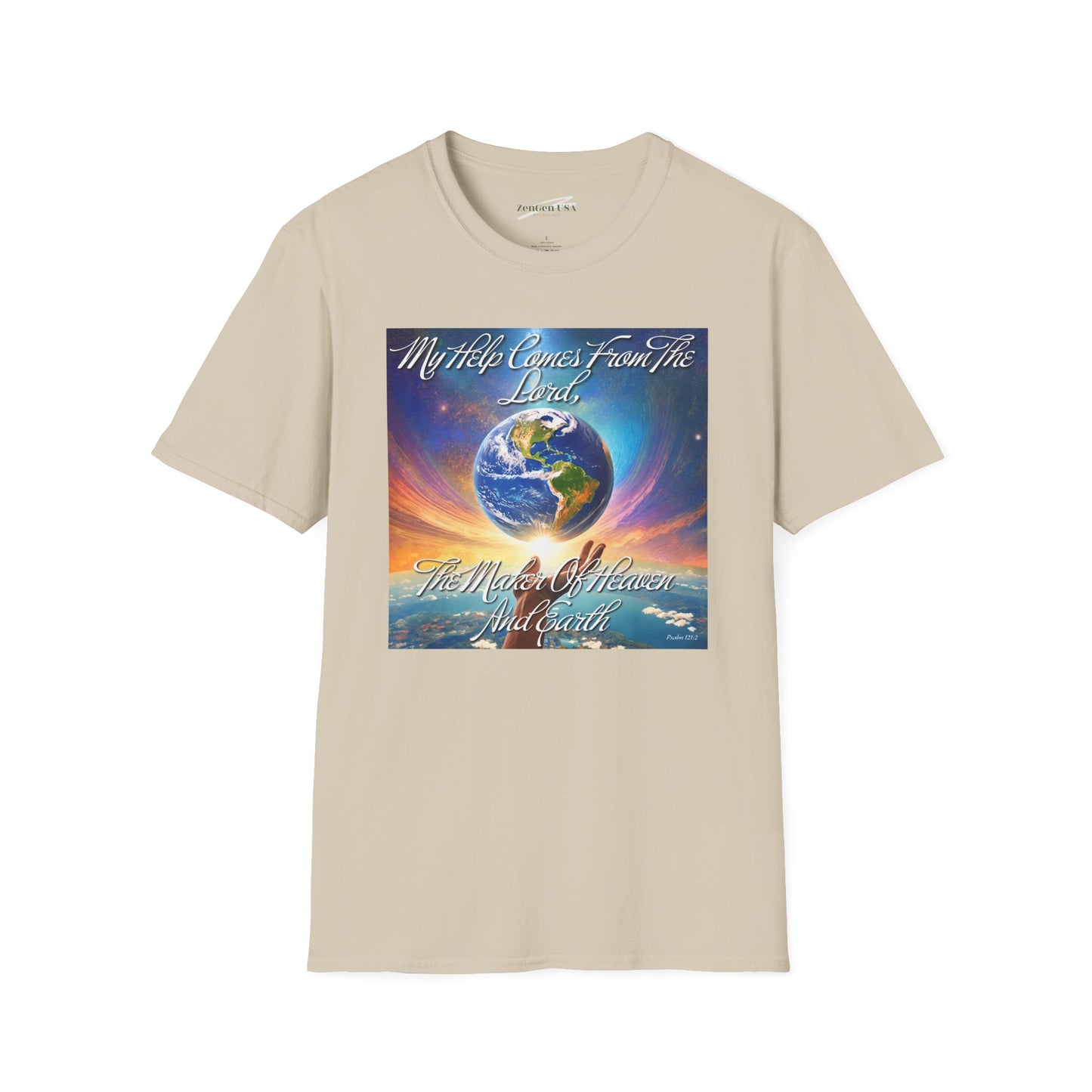 ZenGen USA Psalm 121:2 My Help Comes From The Lord... - Unisex Softstyle T-Shirt - ZenGen USA