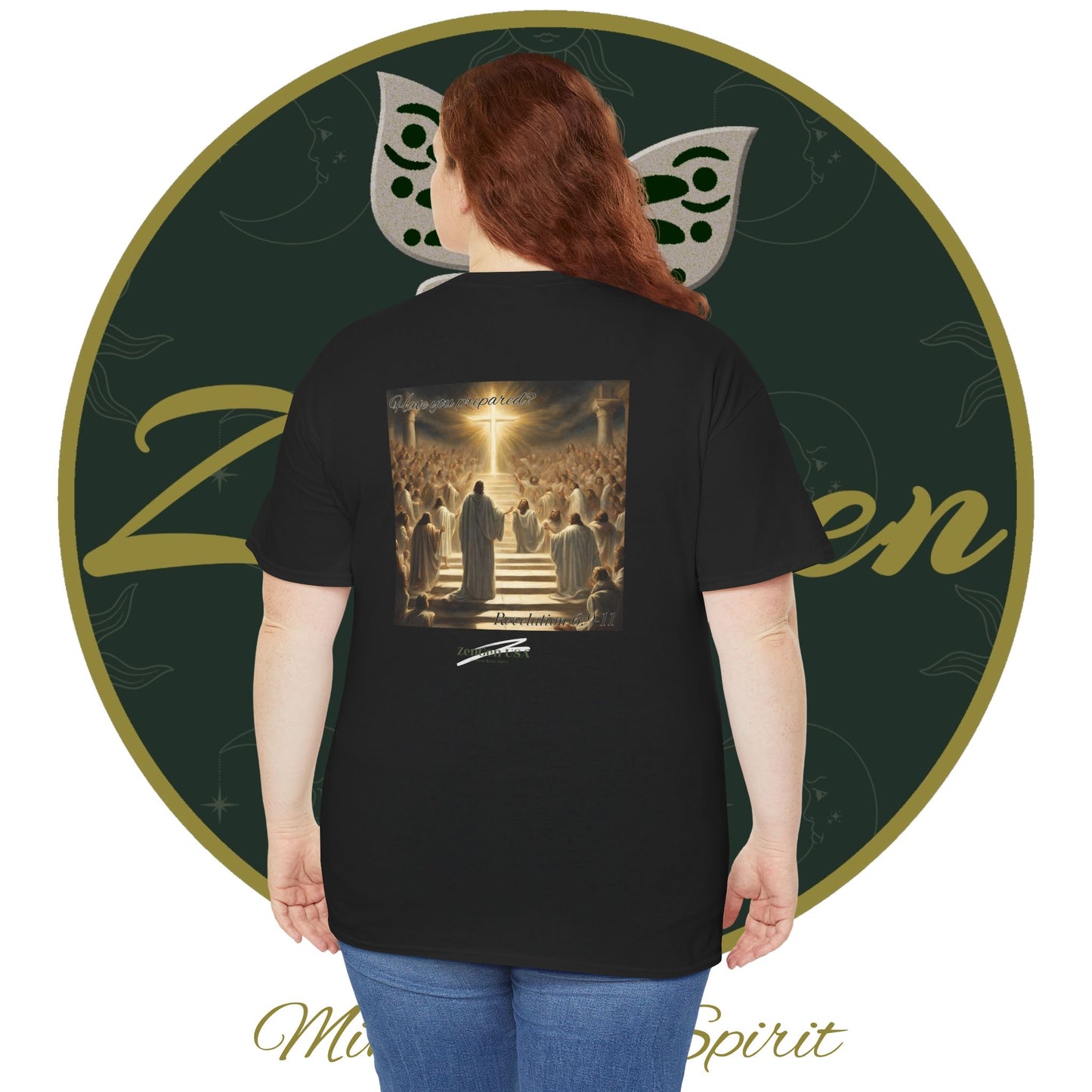 Apocalipsis - 5to Sello Apocalipsis 6:9-11 - Camiseta de algodón pesado unisex - Colección Revelación - ZenGen USA