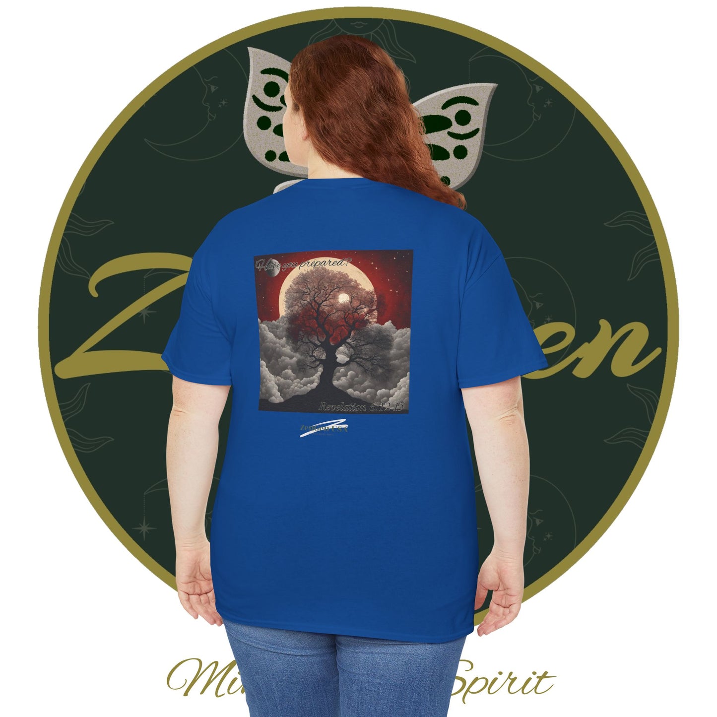 Apocalipsis - 6to Sello Apocalipsis 6:12-15 - Camiseta de algodón pesado unisex - Colección Revelación - ZenGen USA