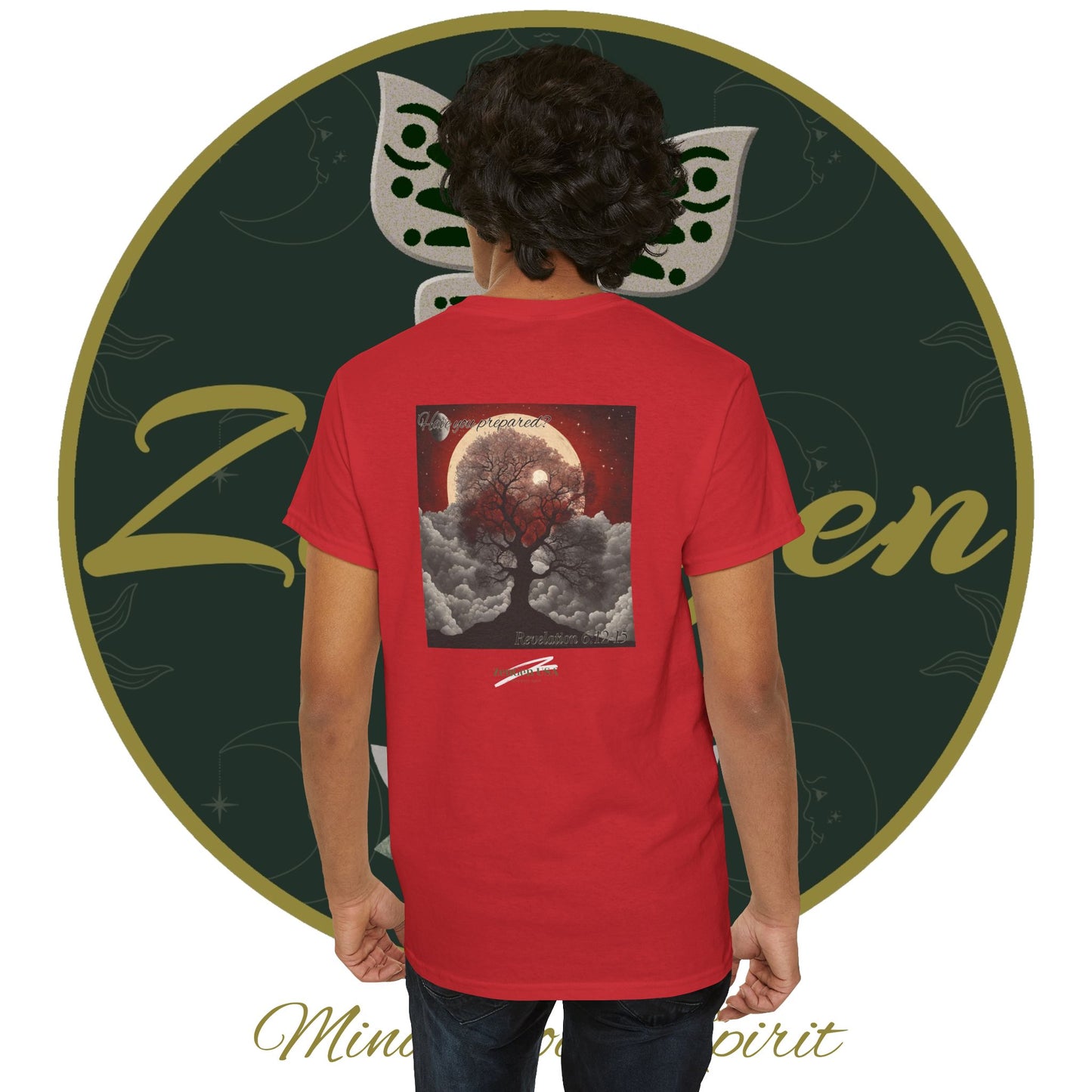 Apocalipsis - 6to Sello Apocalipsis 6:12-15 - Camiseta de algodón pesado unisex - Colección Revelación - ZenGen USA