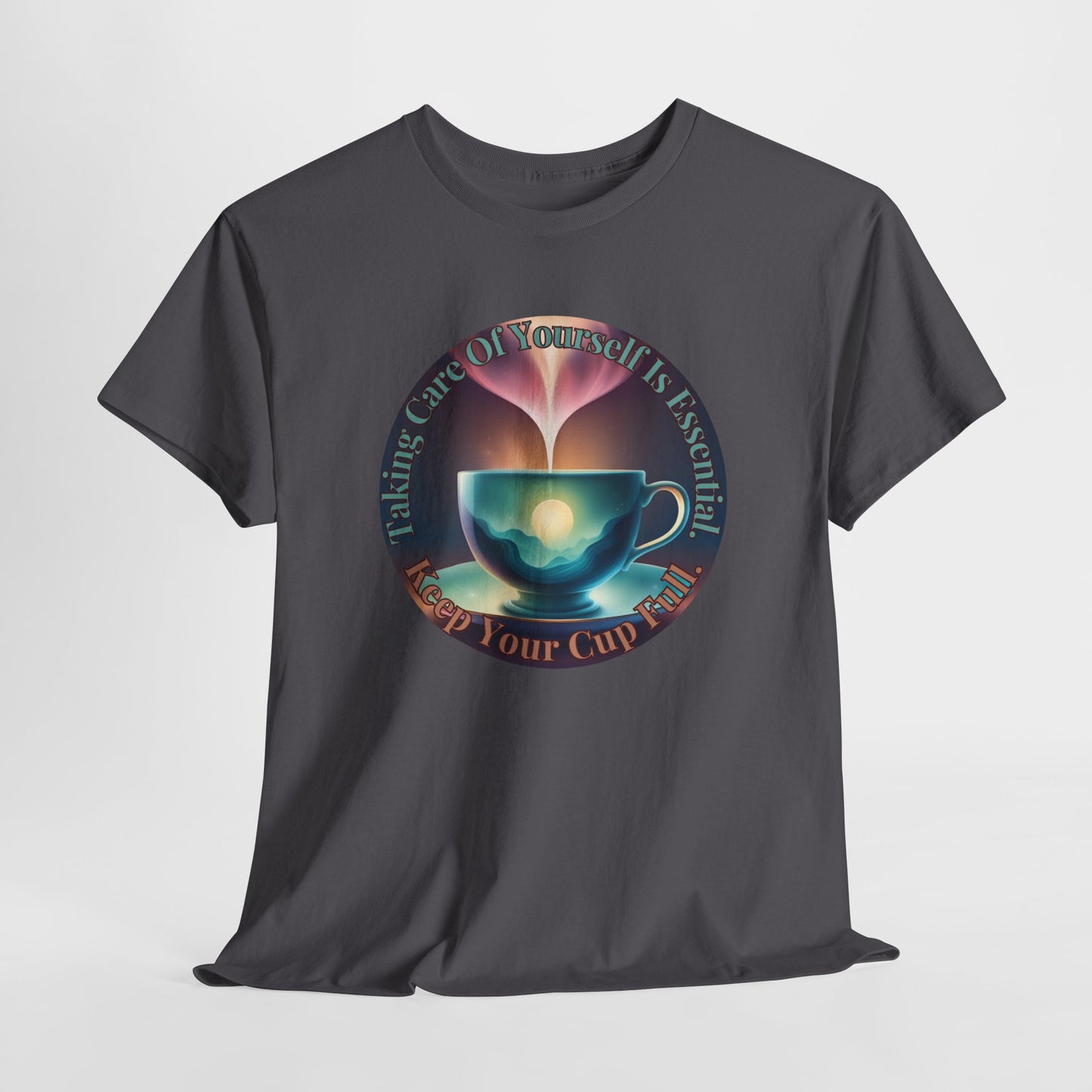 Keep Your Cup Full Unisex Heavy Cotton Zen Graphic Tee | 12 Colors To Choose | ZenGen - ZenGen USA