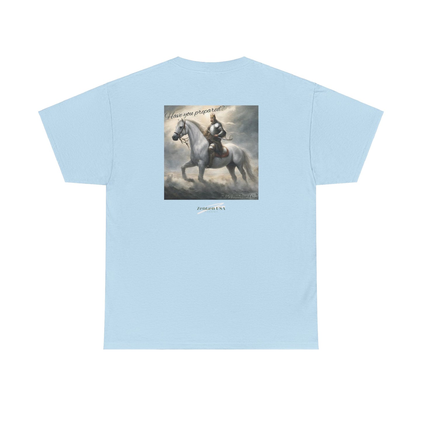 Apocalypse - 1st Seal Revelation 6:2 - Unisex Heavy Cotton Tee - Revelation Collection - ZenGen USA - ZenGen USA
