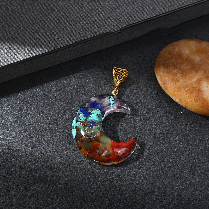 Retro Reiki Healing Energy Crystal Pendant Natural Stone For Yoga Meditation Spiritual 7 Chakra Jewelry Necklace Amulet - ZenGen USA
