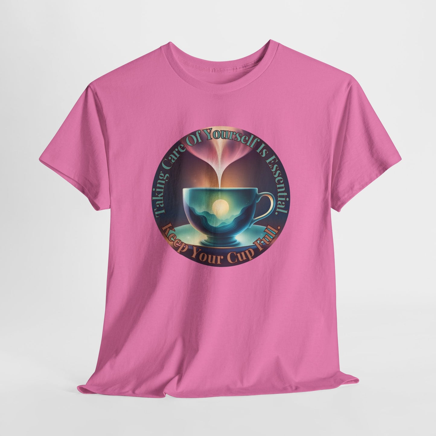 Keep Your Cup Full Unisex Heavy Cotton Zen Graphic Tee | 12 Colors To Choose | ZenGen - ZenGen USA
