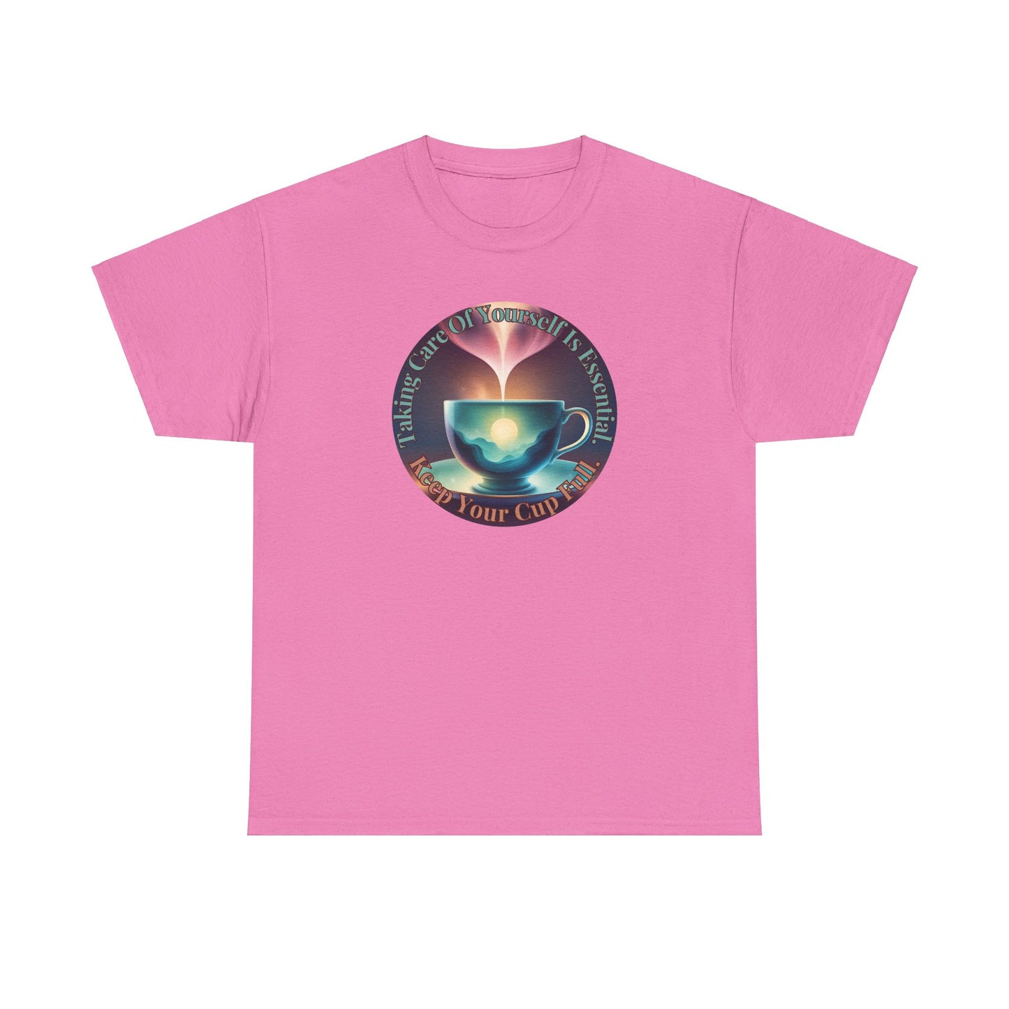Keep Your Cup Full Unisex Heavy Cotton Zen Graphic Tee | 12 Colors To Choose | ZenGen - ZenGen USA
