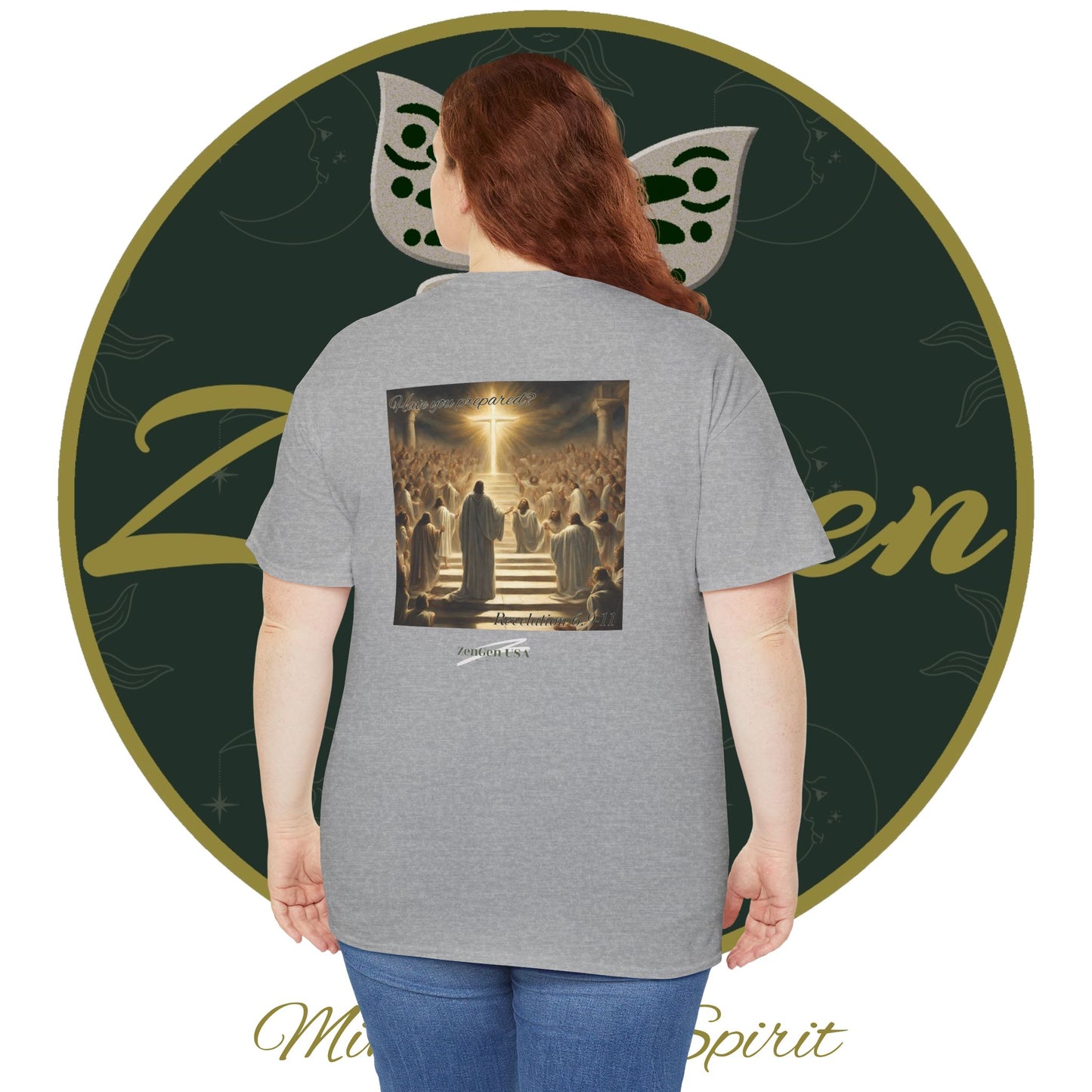 Apocalipsis - 5to Sello Apocalipsis 6:9-11 - Camiseta de algodón pesado unisex - Colección Revelación - ZenGen USA