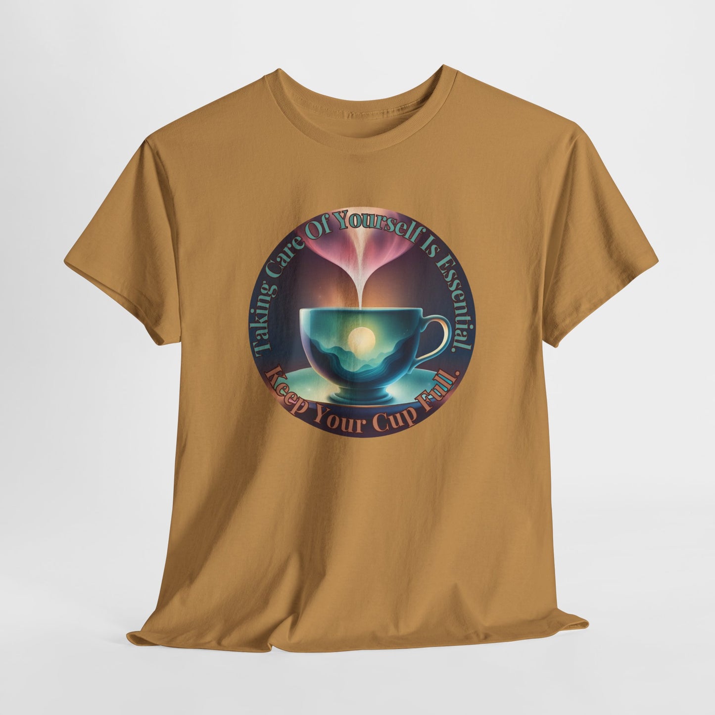 Keep Your Cup Full Unisex Heavy Cotton Zen Graphic Tee | 12 Colors To Choose | ZenGen - ZenGen USA
