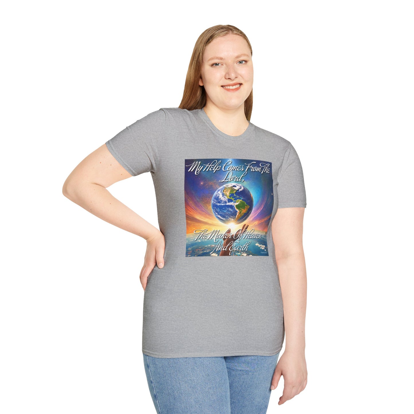 ZenGen USA Psalm 121:2 My Help Comes From The Lord... - Unisex Softstyle T-Shirt - ZenGen USA