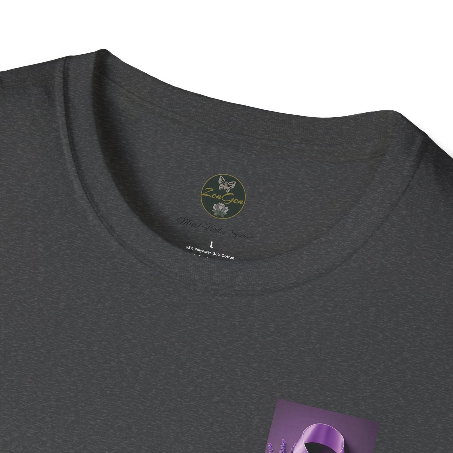 SURVIVOR Lavender Ribbon - Unisex Softstyle T-Shirt - Cancer Awareness all Forms - ZenGen USA