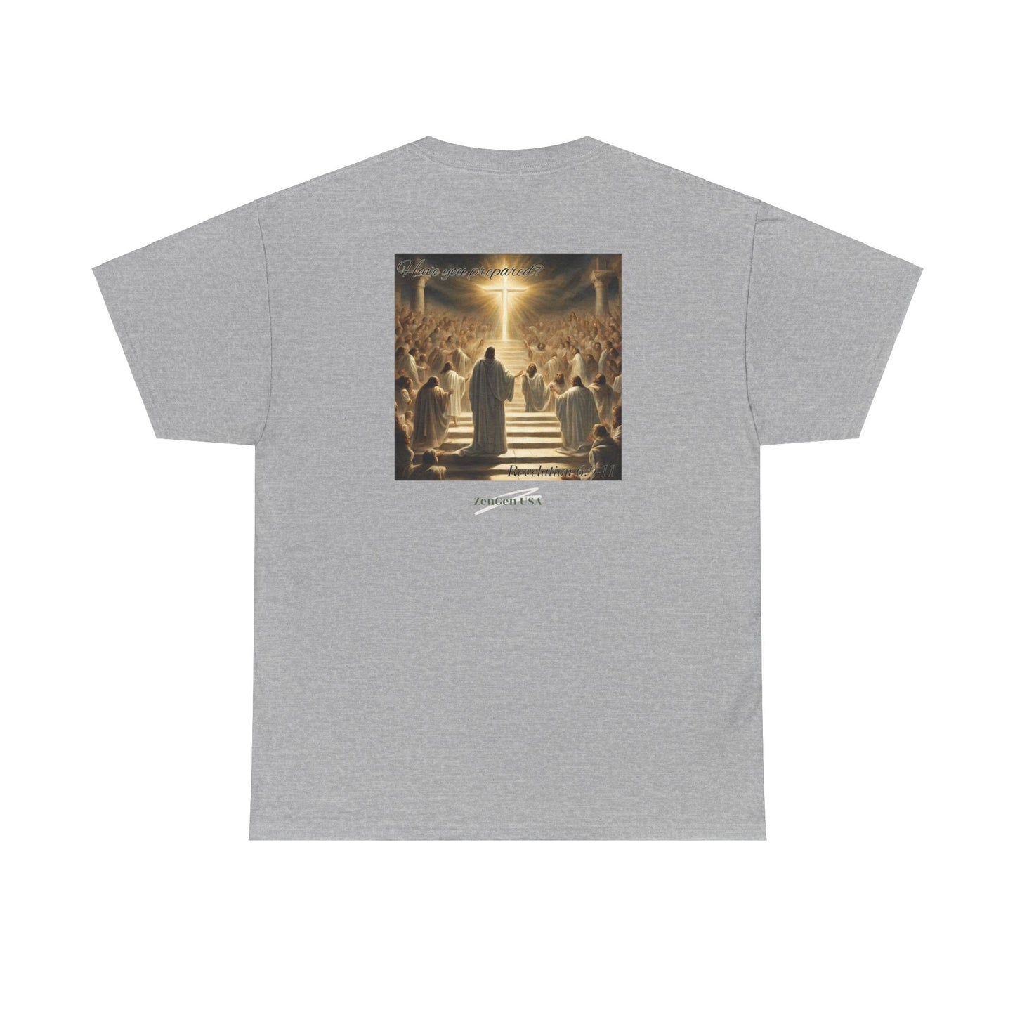 Apocalipsis - 5to Sello Apocalipsis 6:9-11 - Camiseta de algodón pesado unisex - Colección Revelación - ZenGen USA