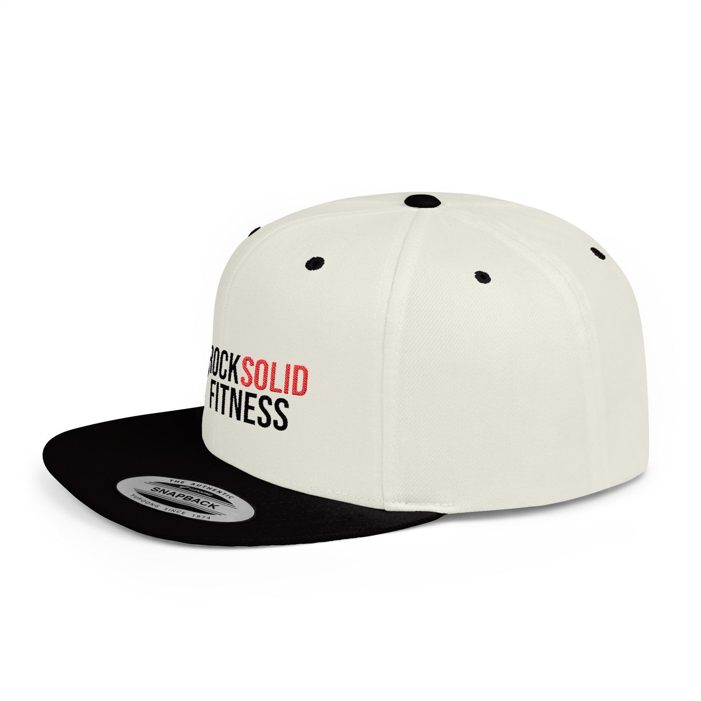 RockSolid Fitness Flat Bill Snapback Cap - Stylish Workout Gear - ZenGen USA