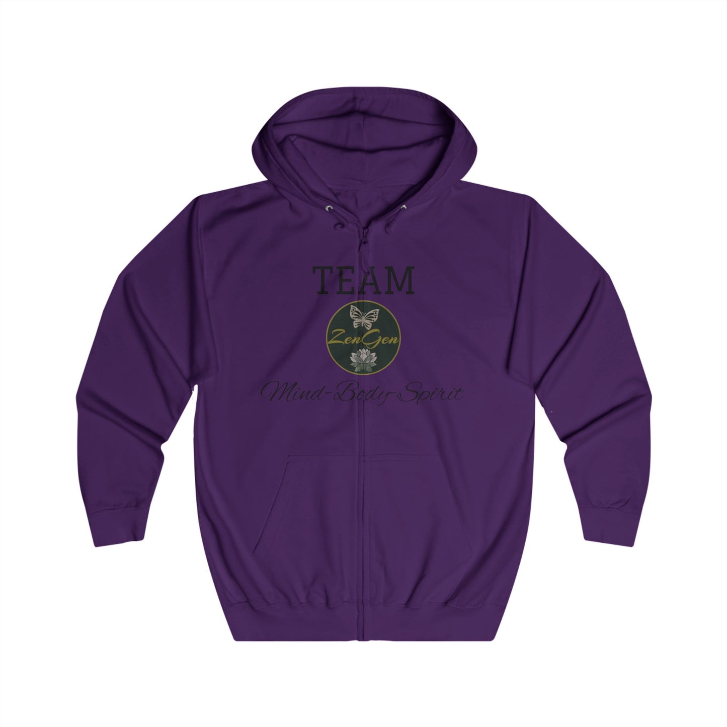Unisex Full Zip Hoodie - ROCK SOLID "Believe & Achieve!" - ZenGen USA - ZenGen USA