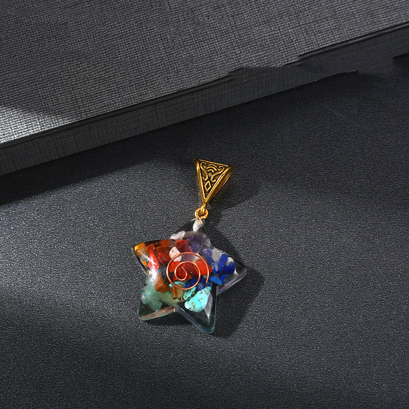 Retro Reiki Healing Energy Crystal Pendant Natural Stone For Yoga Meditation Spiritual 7 Chakra Jewelry Necklace Amulet - ZenGen USA