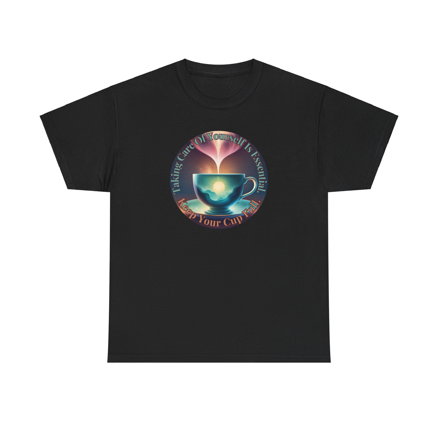 Keep Your Cup Full Unisex Heavy Cotton Zen Graphic Tee | 12 Colors To Choose | ZenGen - ZenGen USA