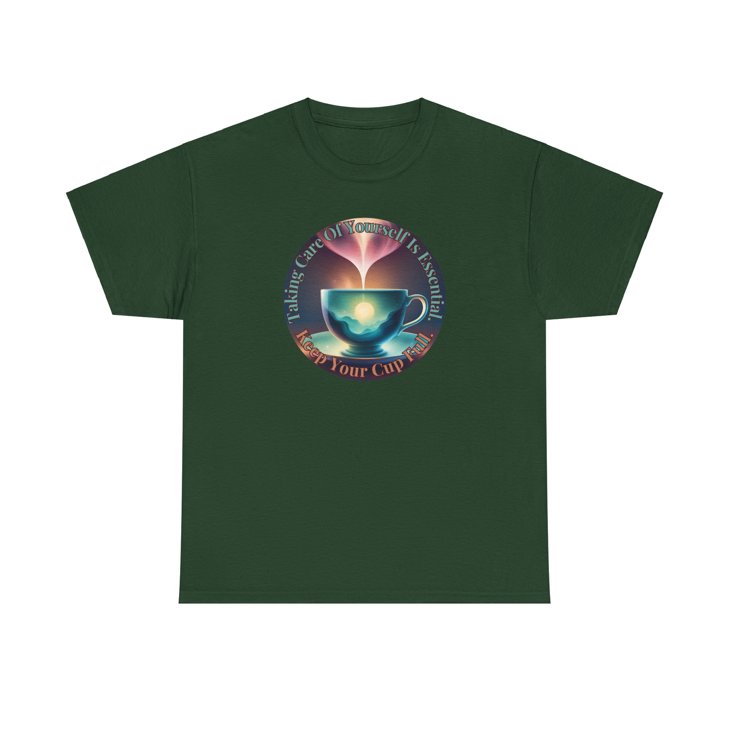 Keep Your Cup Full Unisex Heavy Cotton Zen Graphic Tee | 12 Colors To Choose | ZenGen - ZenGen USA
