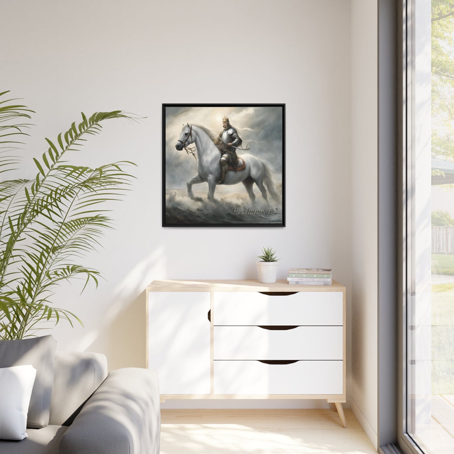 Canvas Print - Revelation Collection | 1st Seal Revelation 6:2 | Matte Canvas, Black Frame | ZenGen USA - ZenGen USACanvas