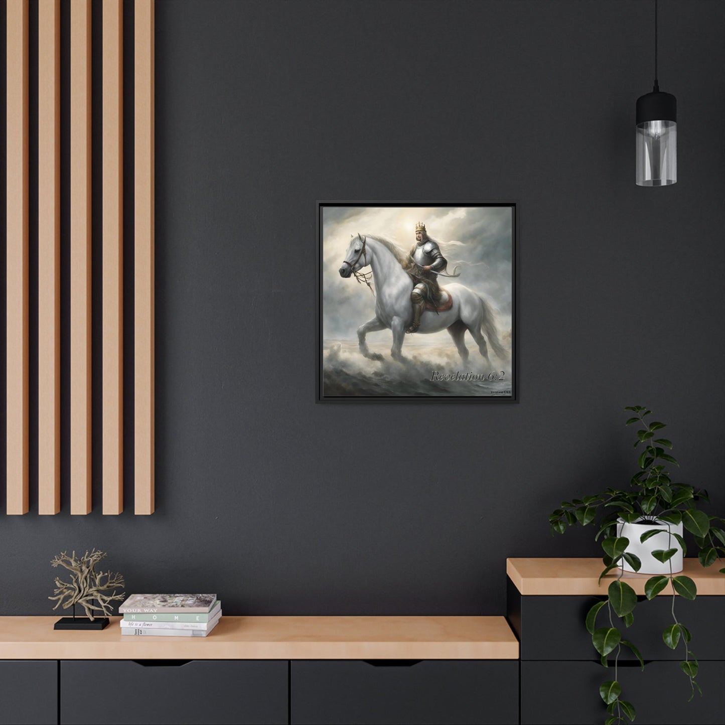Canvas Print - Revelation Collection | 1st Seal Revelation 6:2 | Matte Canvas, Black Frame | ZenGen USA - ZenGen USACanvas