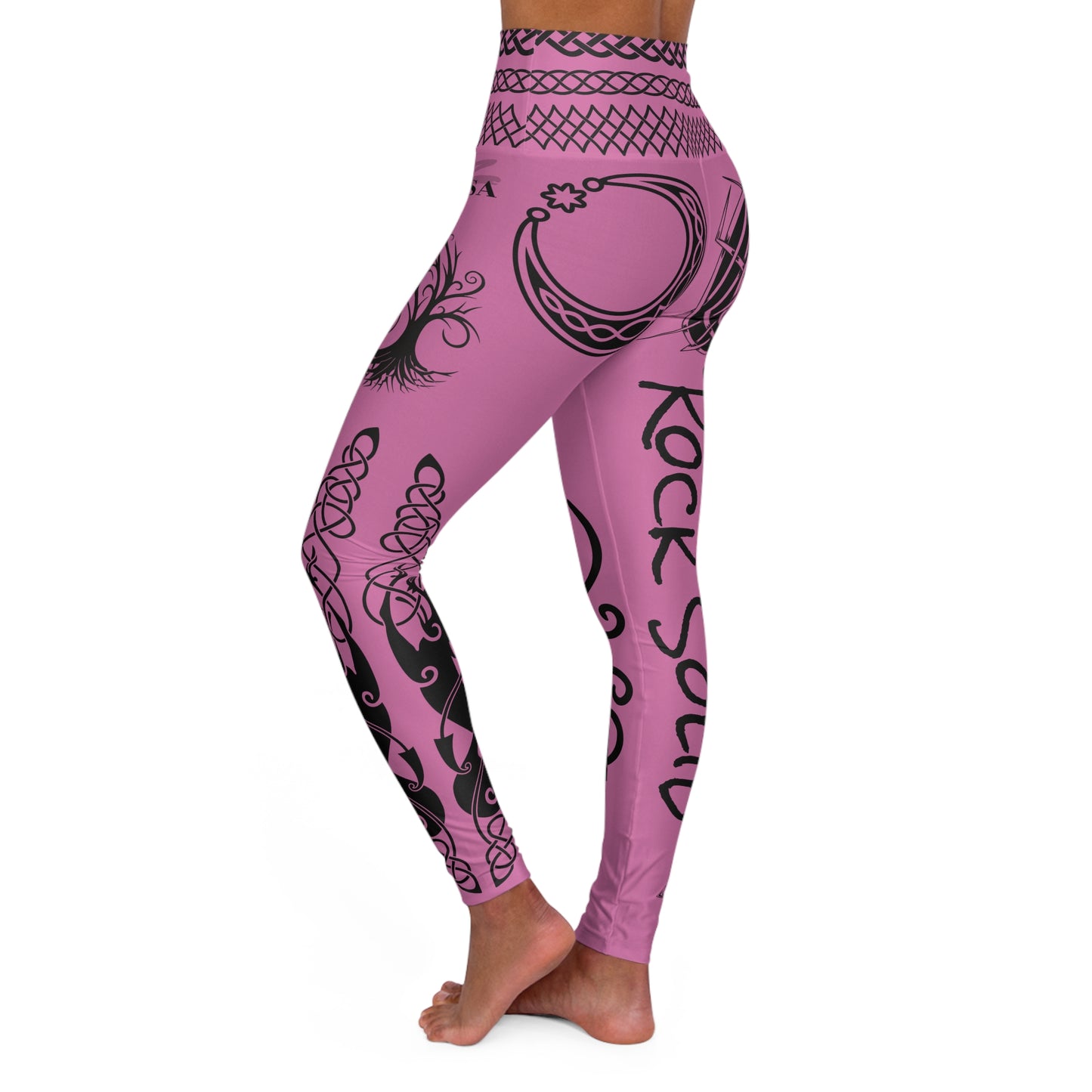 Tatuaje tribal celta - Leggings de yoga rosas - ZenGen USA ROCK SOLID