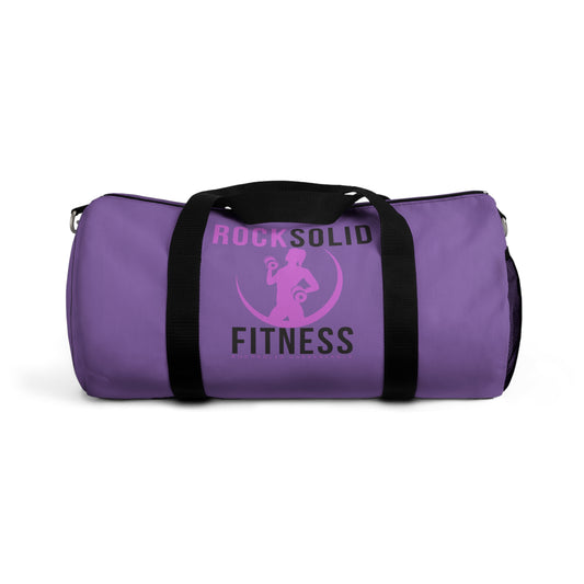 RockSolid Fitness Duffel Bag | Purple | Oxford Canvas | Pink Lady Logo - ZenGen USA