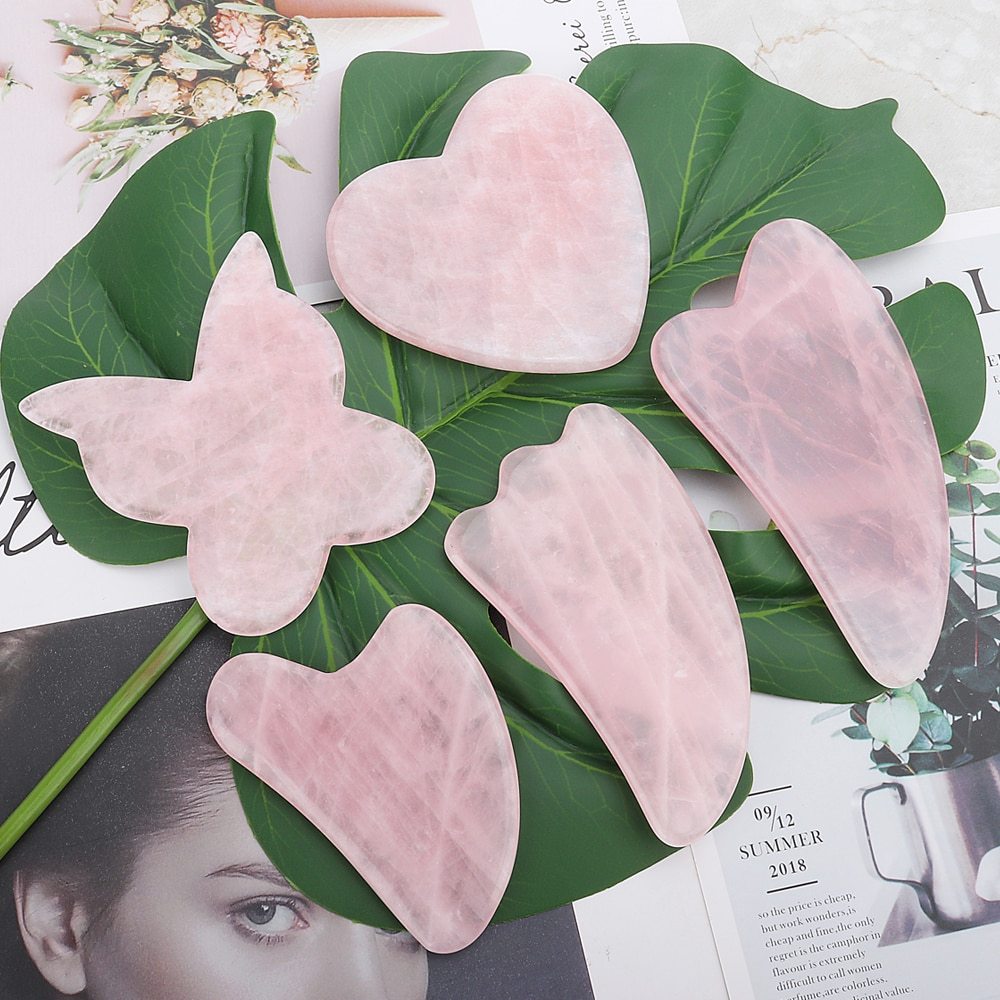 Whole Massage Gua Sha Tools Natural Rose Quartz Massage Stone - ZenGen USA