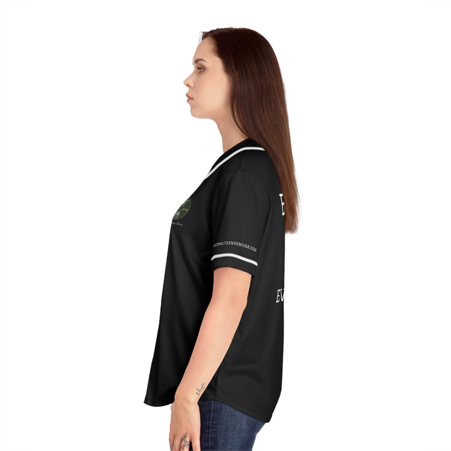 ZenGen BCOOL2EVERYBODY Women's Baseball Jersey - In Black