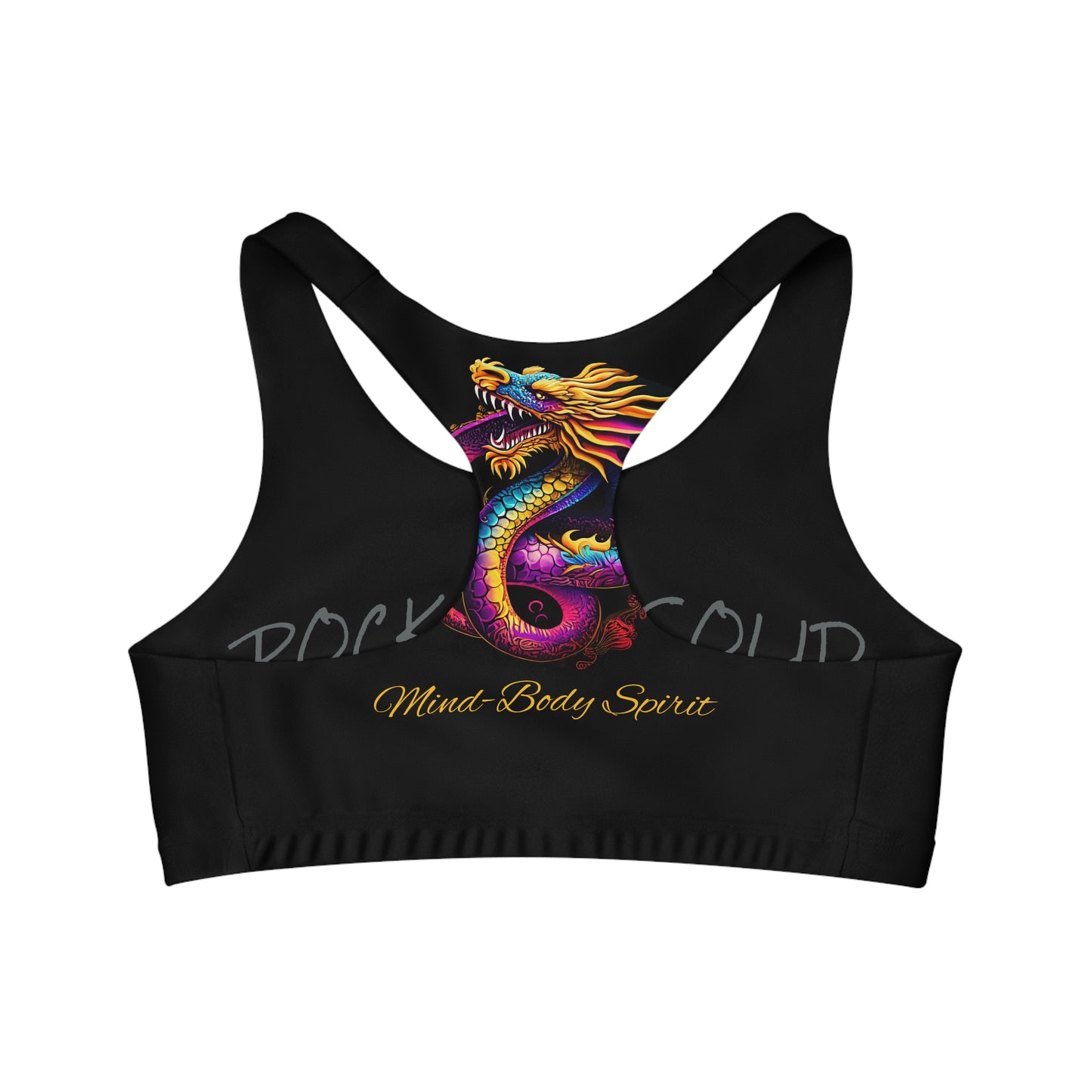 Dragon Sports Bra | Black | Rock Solid | ZenGen USA