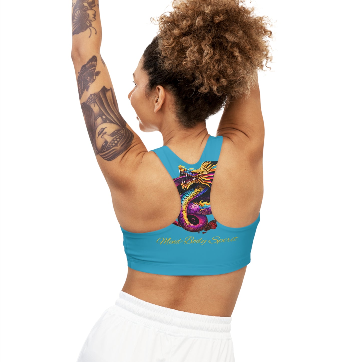 Dragon Sports Bra | Turquoise | Rock Solid | ZenGen USA