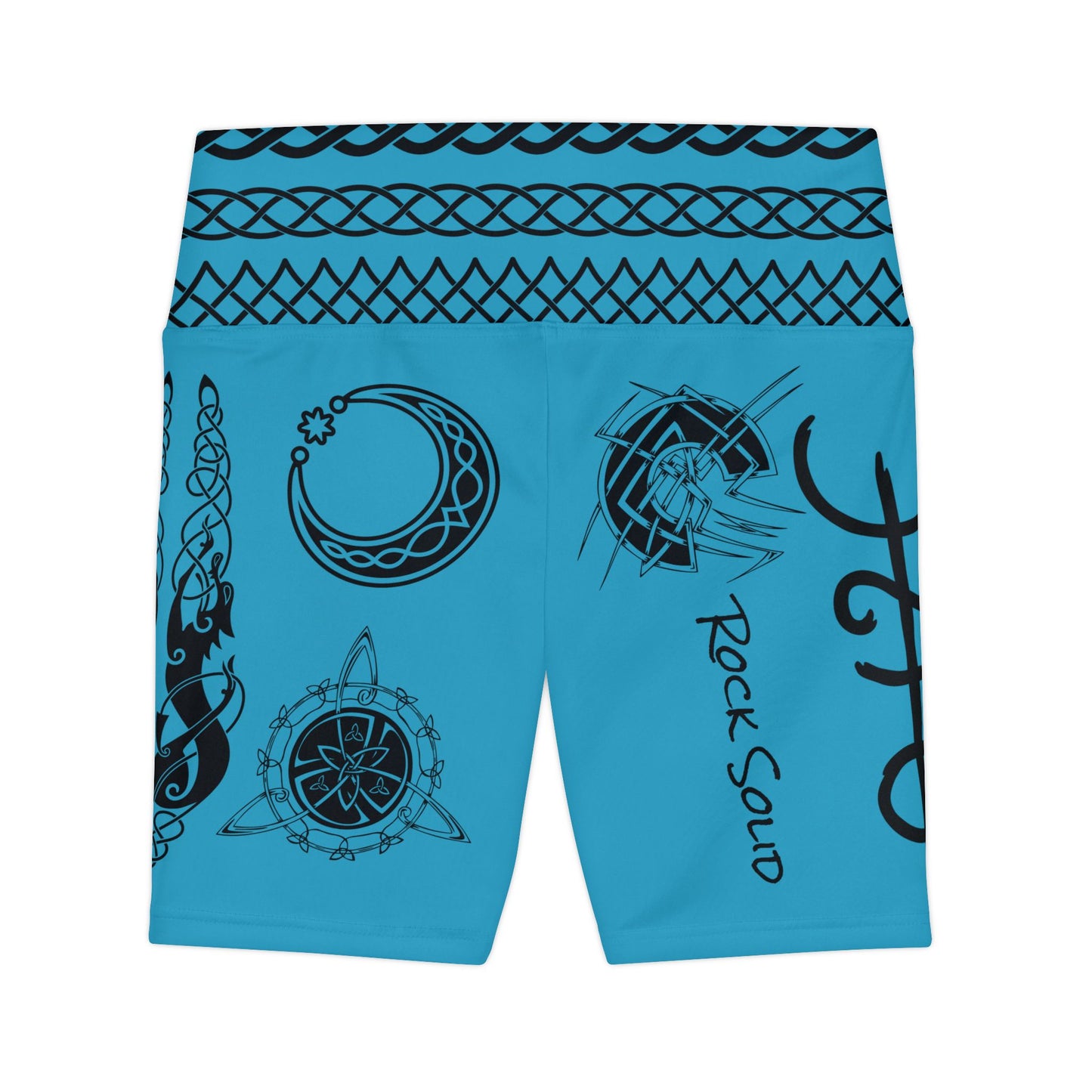 Tatuaje tribal celta - Pantalones cortos de entrenamiento para mujer turquesa - ZenGen USA ROCK SOLID