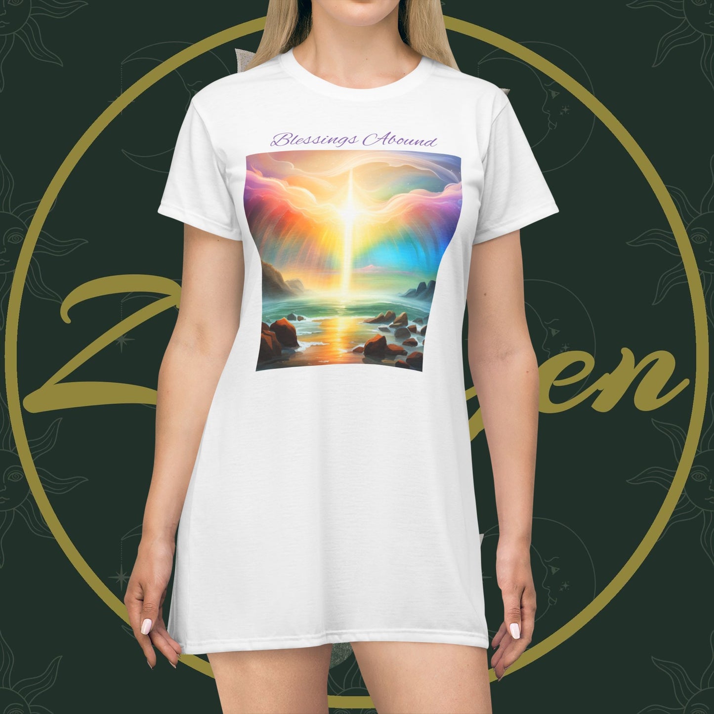 Blessings Abound - T-Shirt Dress - ZenGen USA