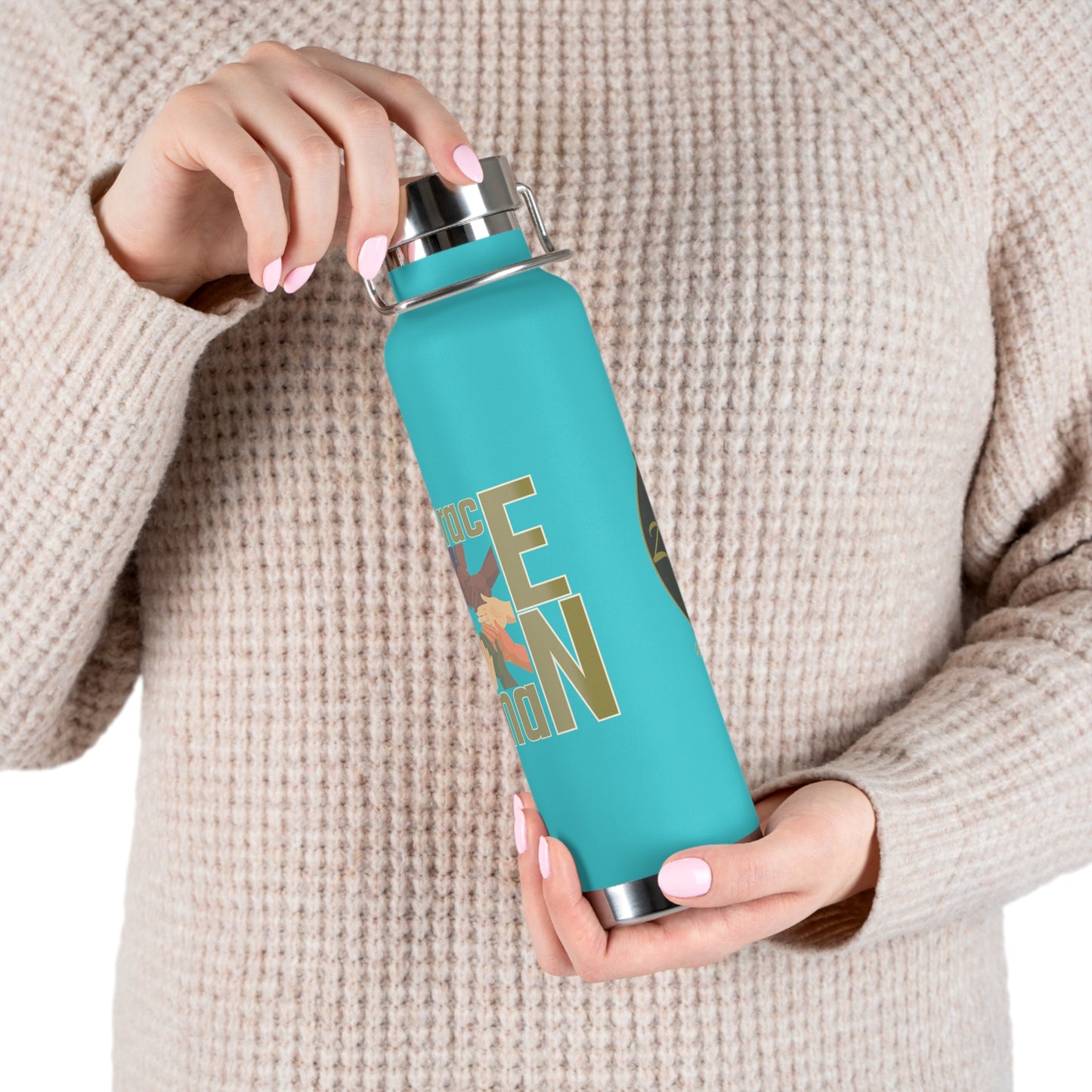 One Race Human | Copper Vacuum Insulated Bottle, 22oz | ZenGen USA - ZenGen USA