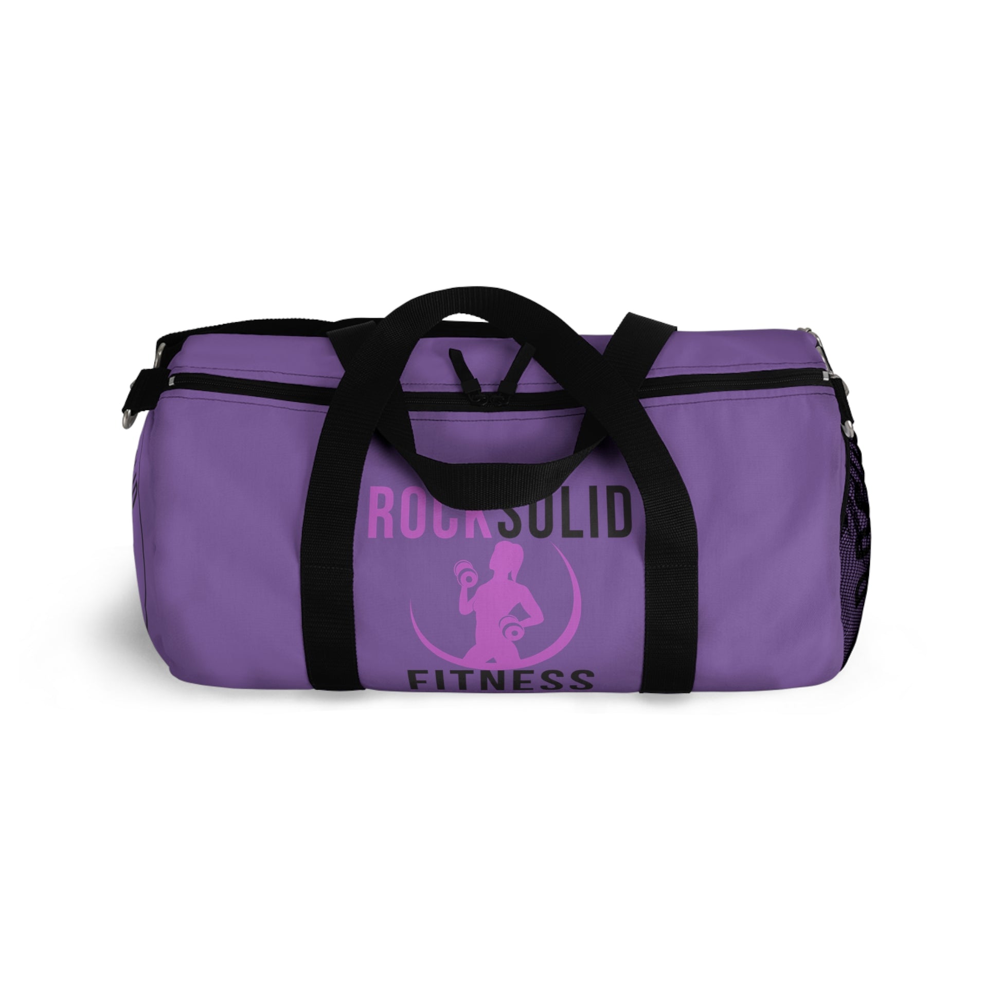 RockSolid Fitness Duffel Bag | Purple | Oxford Canvas | Pink Lady Logo - ZenGen USA