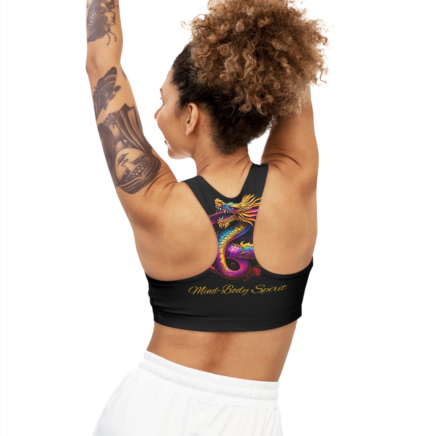 Dragon Sports Bra | Black | Rock Solid | ZenGen USA