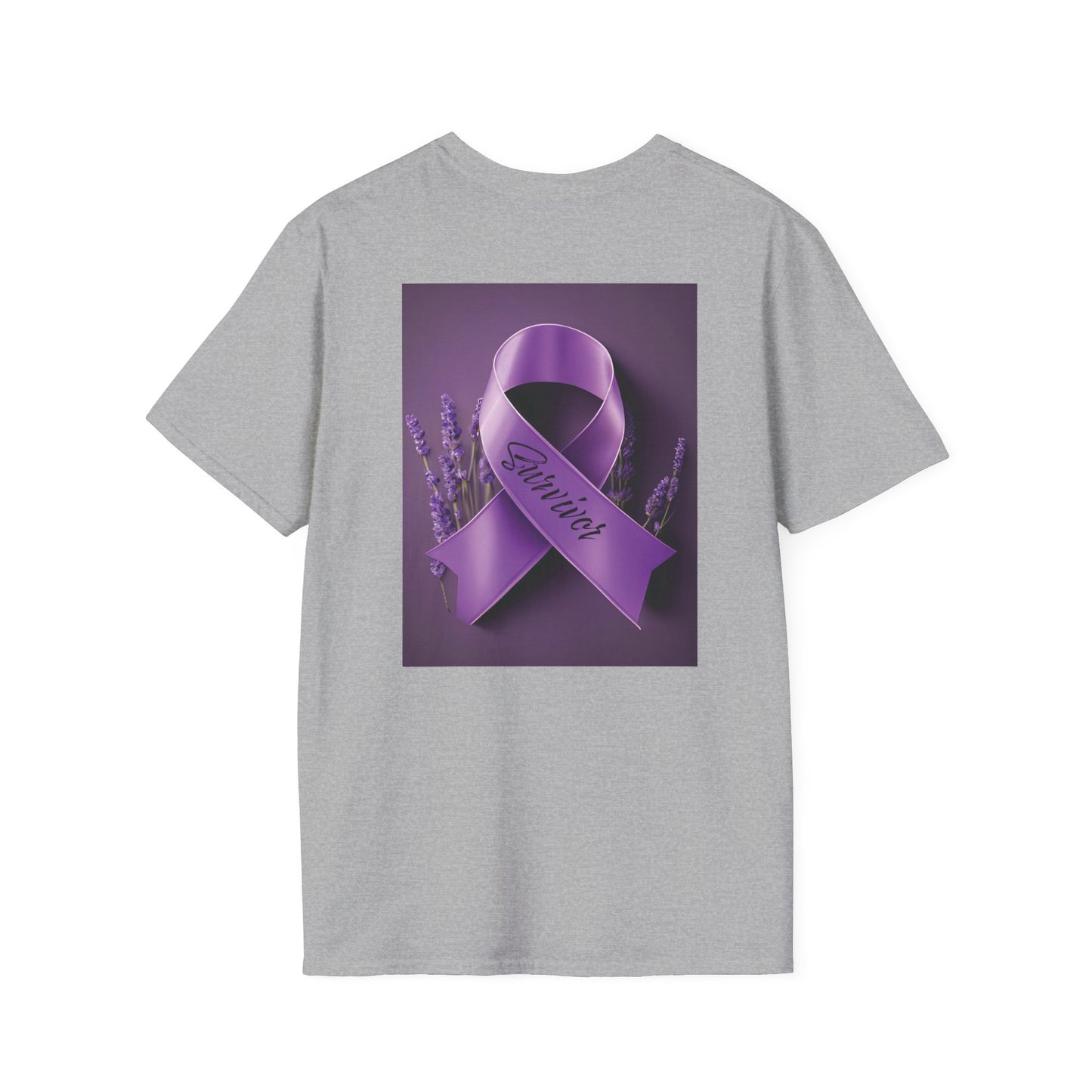 SURVIVOR Lavender Ribbon - Unisex Softstyle T-Shirt - Cancer Awareness all Forms