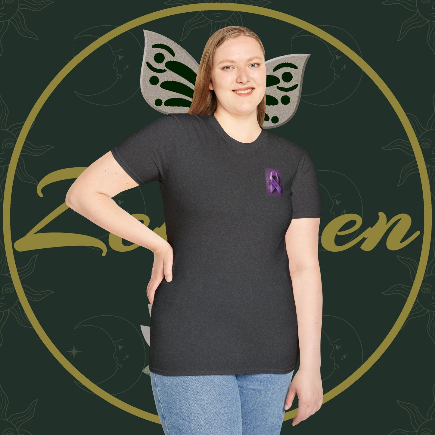 SURVIVOR Lavender Ribbon - Unisex Softstyle T-Shirt - Cancer Awareness all Forms