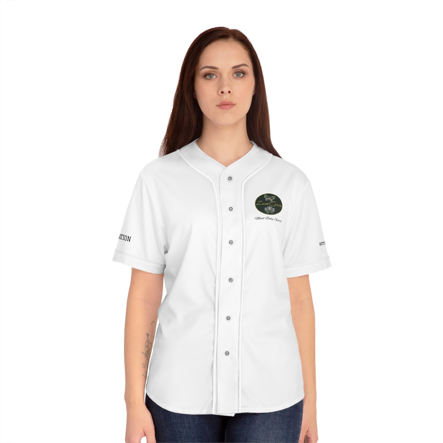 ZenGen BCOOL2EVERYBODY Camiseta de béisbol para mujer - Blanco