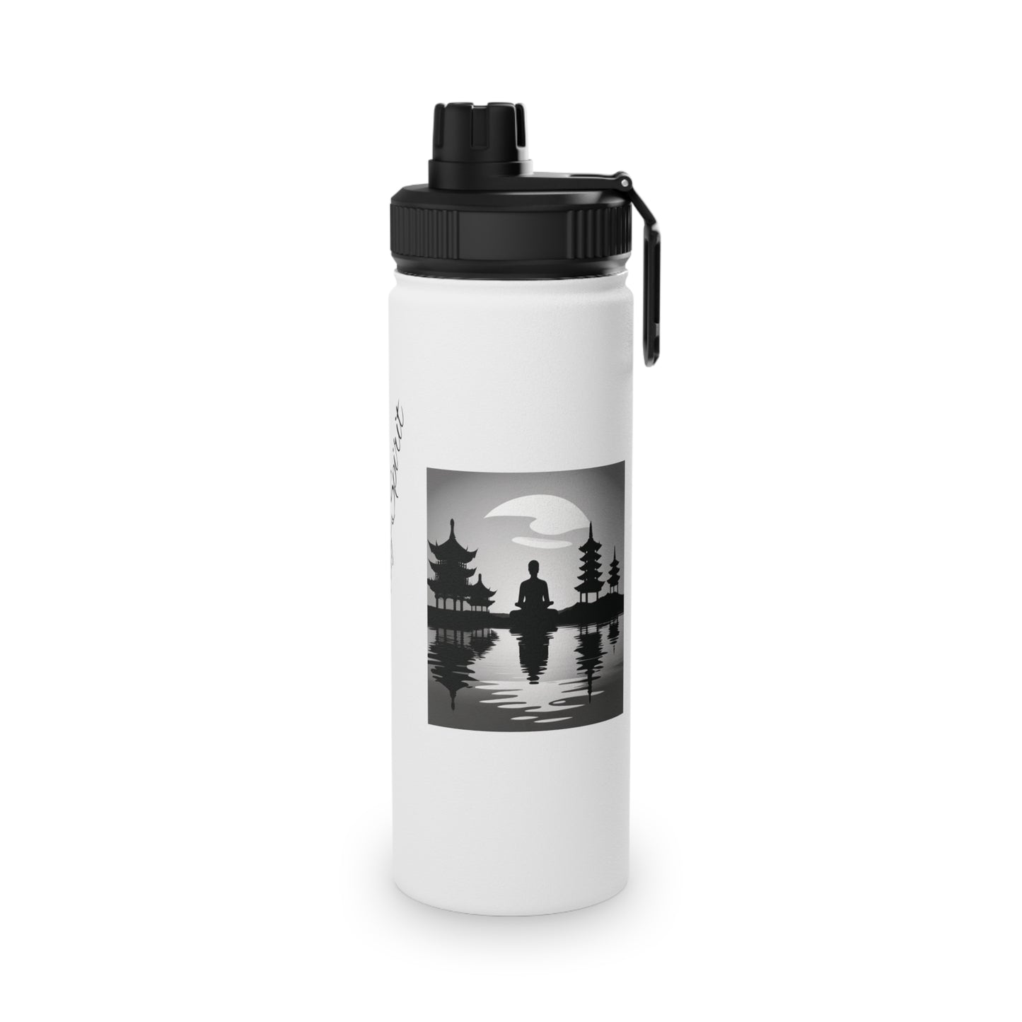 Mind-Body-Spirit ZenGen Stainless Steel Water Bottle, Sports Lid - ZenGen USA