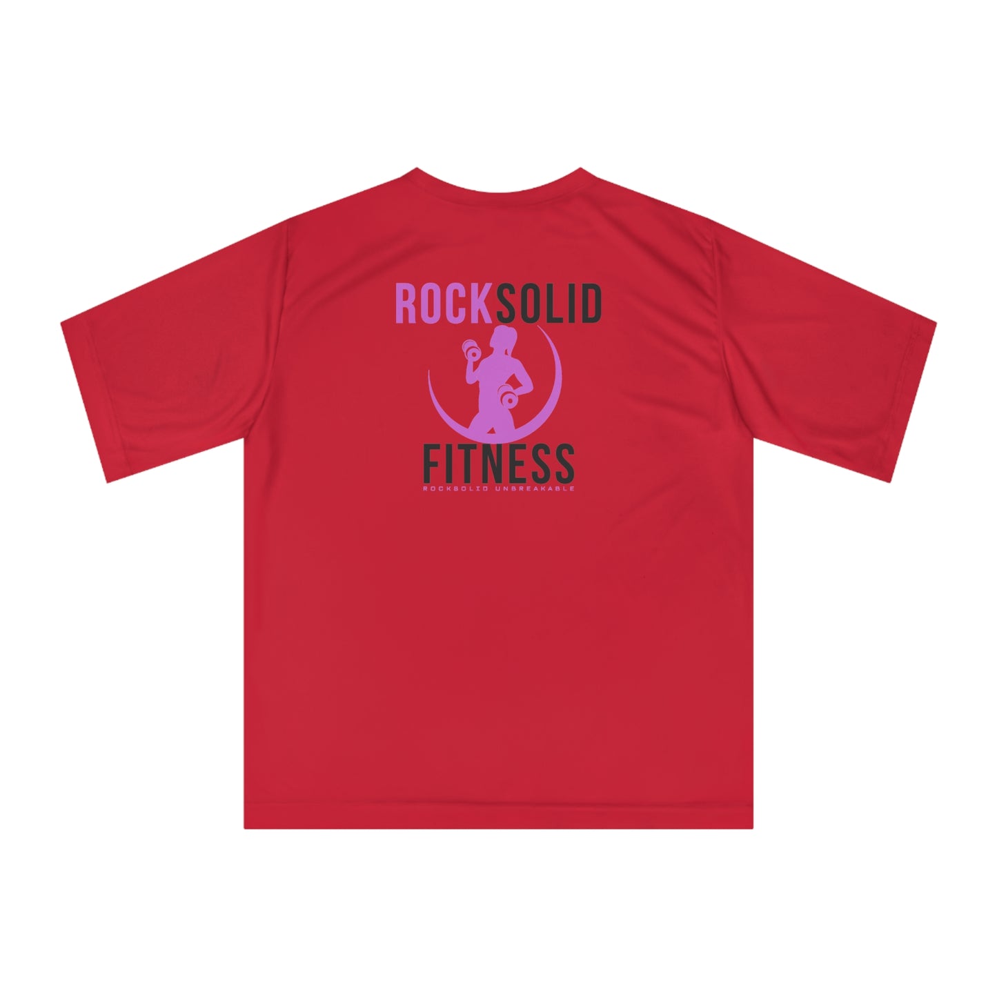 RockSolid Fitness Training Tee | Unisex Zone Performance T-shirt | Pink Lady