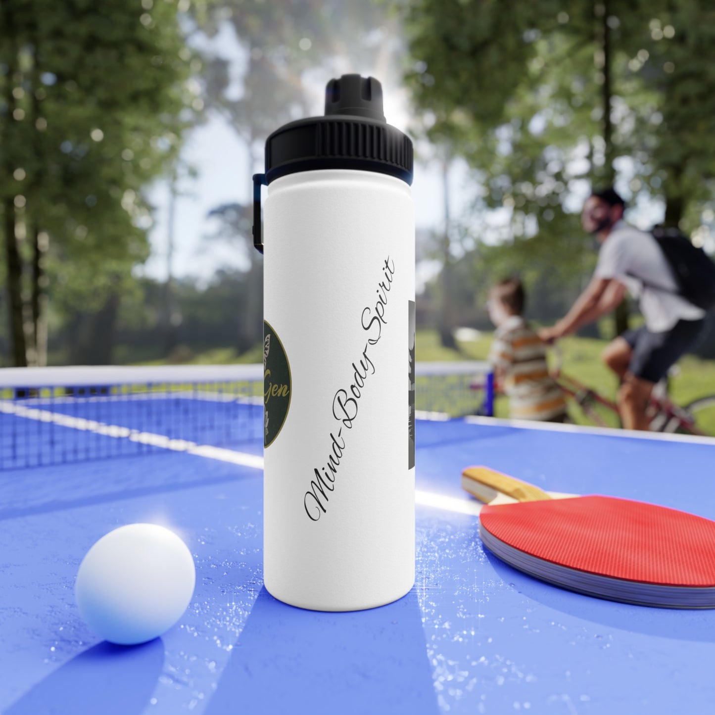 Mind-Body-Spirit ZenGen Stainless Steel Water Bottle, Sports Lid - ZenGen USA