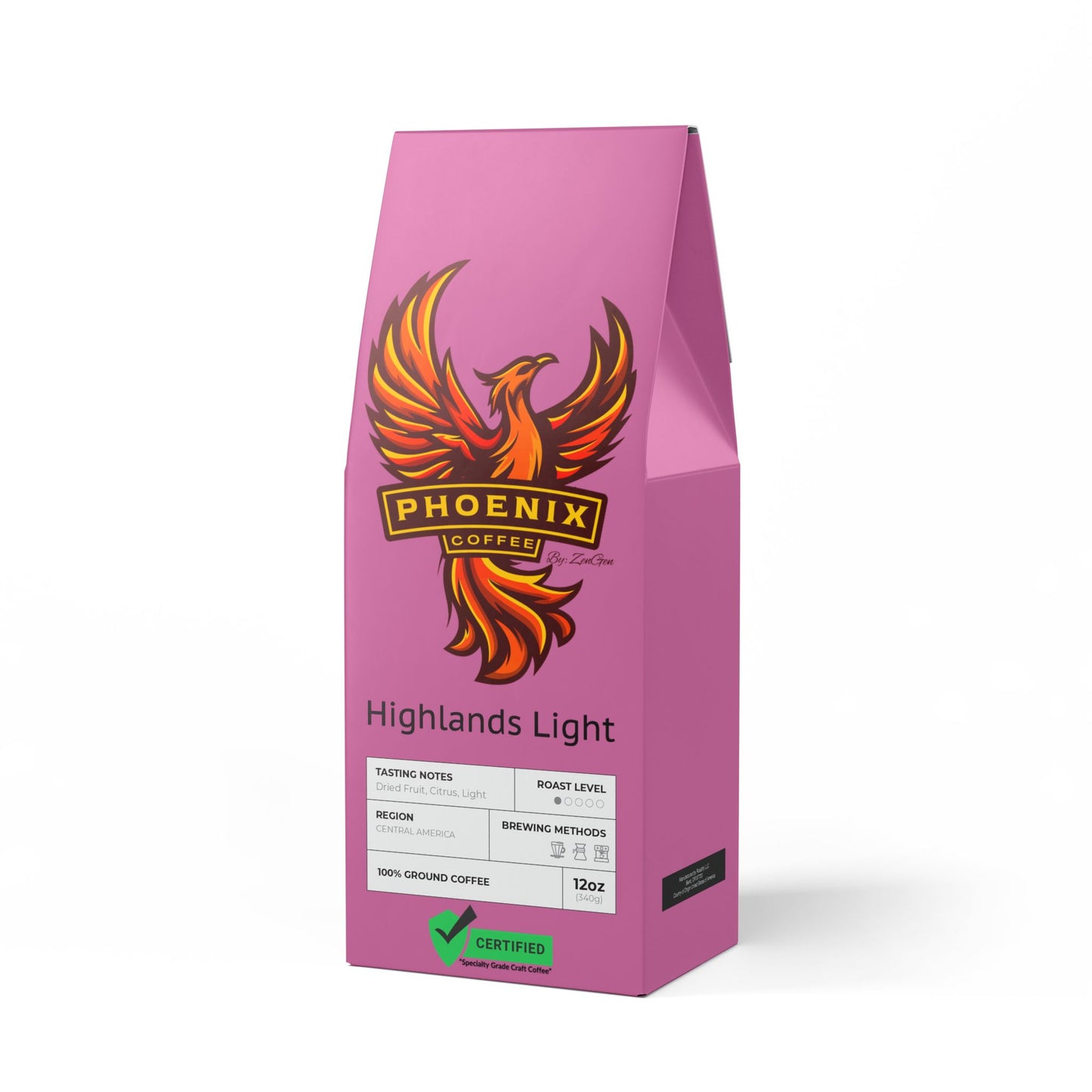 Phoenix Coffee by ZenGen: Artisan Crafted Highlands Light Coffee Blend (Light Roast)