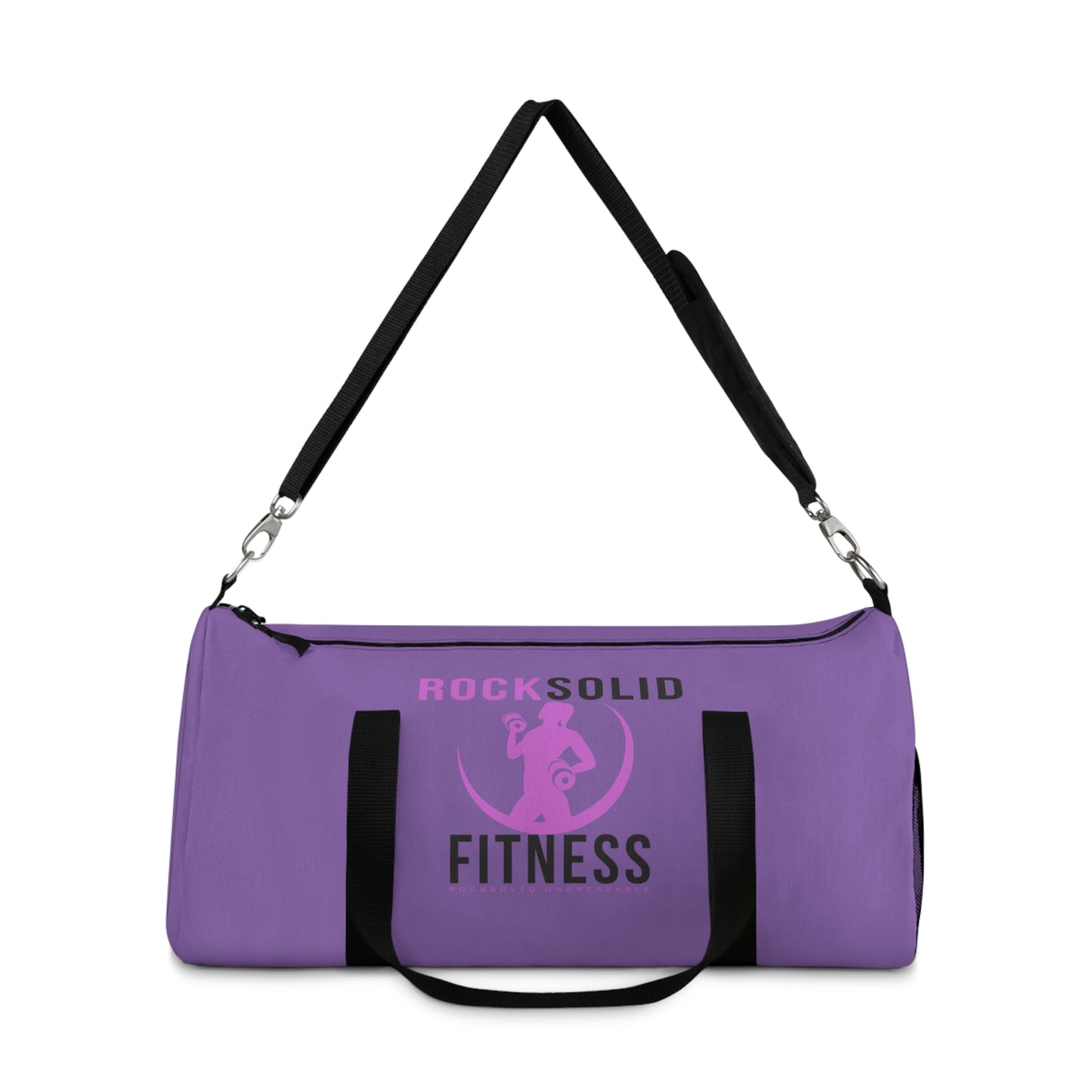 RockSolid Fitness Duffel Bag | Purple | Oxford Canvas | Pink Lady Logo - ZenGen USA