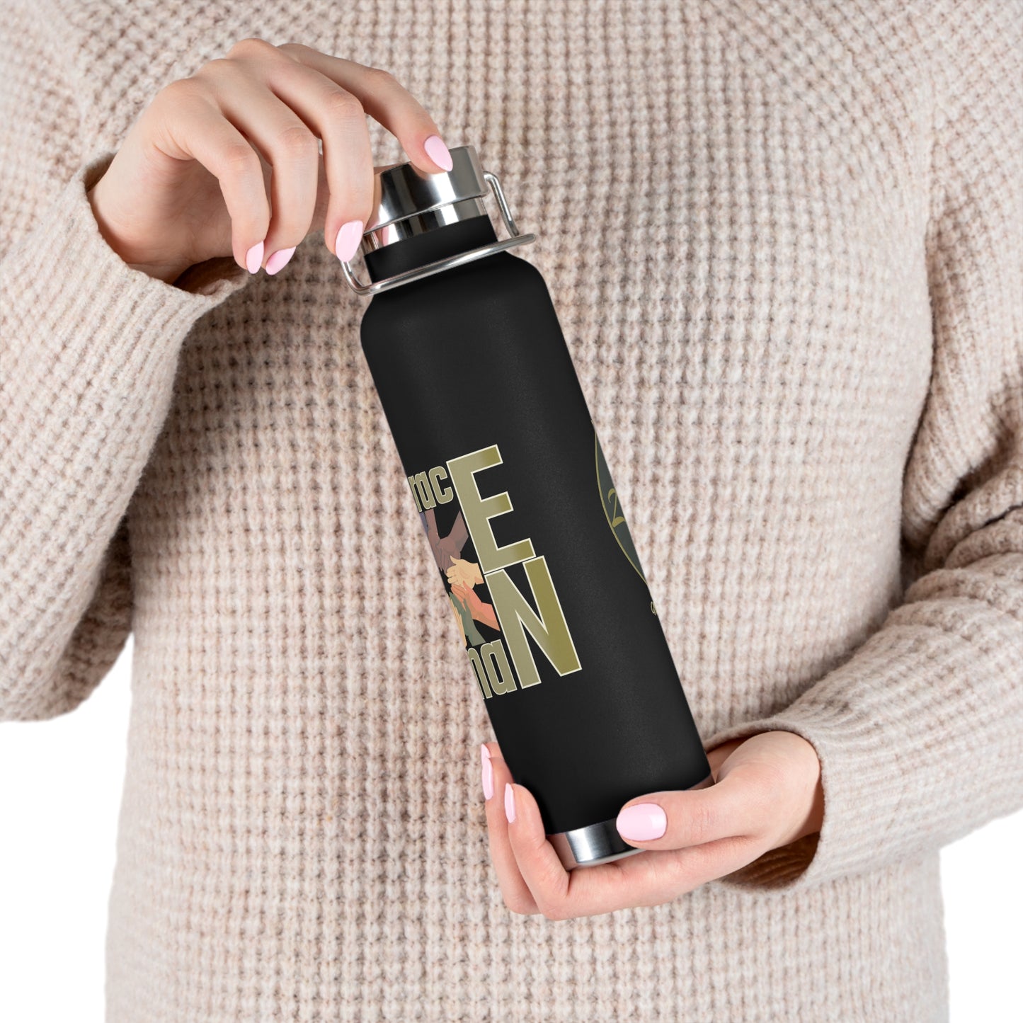 One Race Human | Copper Vacuum Insulated Bottle, 22oz | ZenGen USA - ZenGen USA