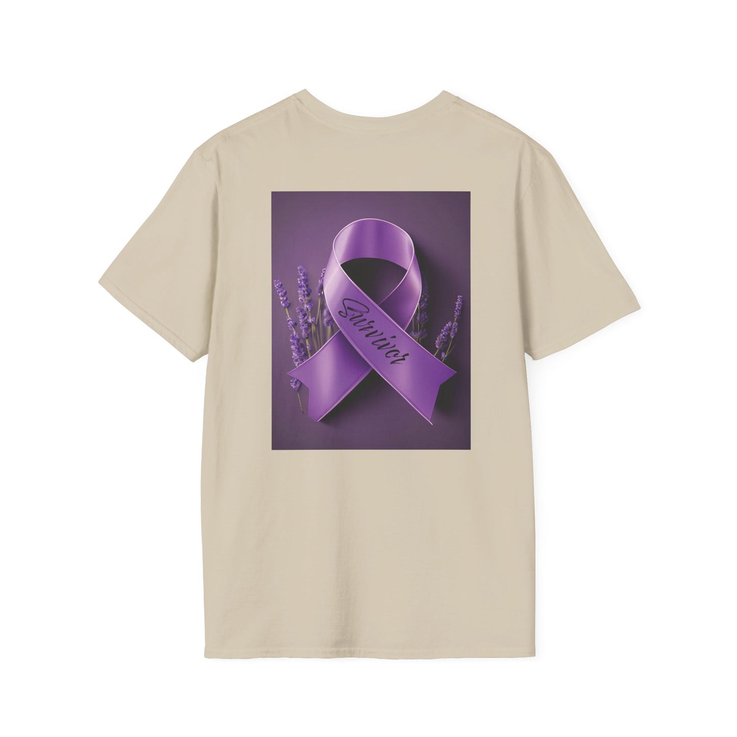 SURVIVOR Lavender Ribbon - Unisex Softstyle T-Shirt - Cancer Awareness all Forms