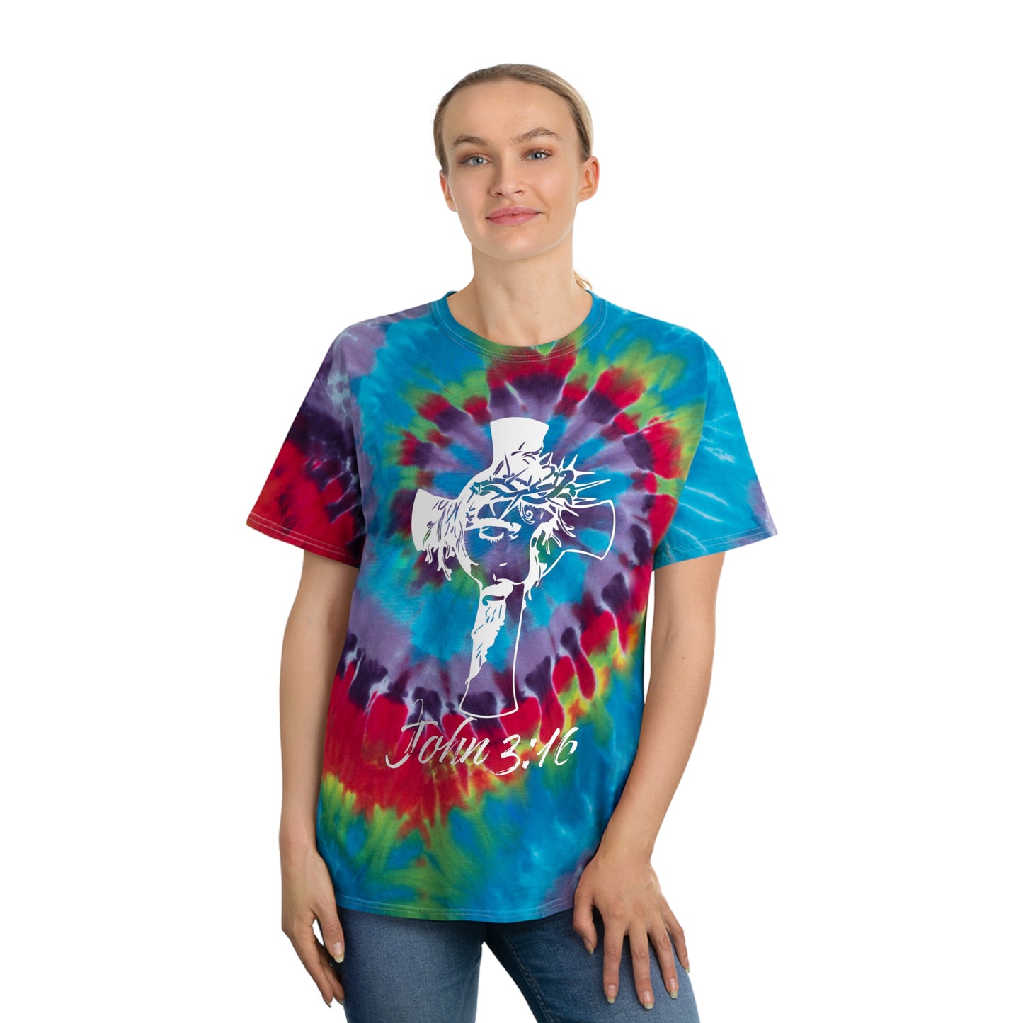 Sacrifice John 3:16 | Tie-Dye Tee, Spiral | 2 Styles | ZenGen USA