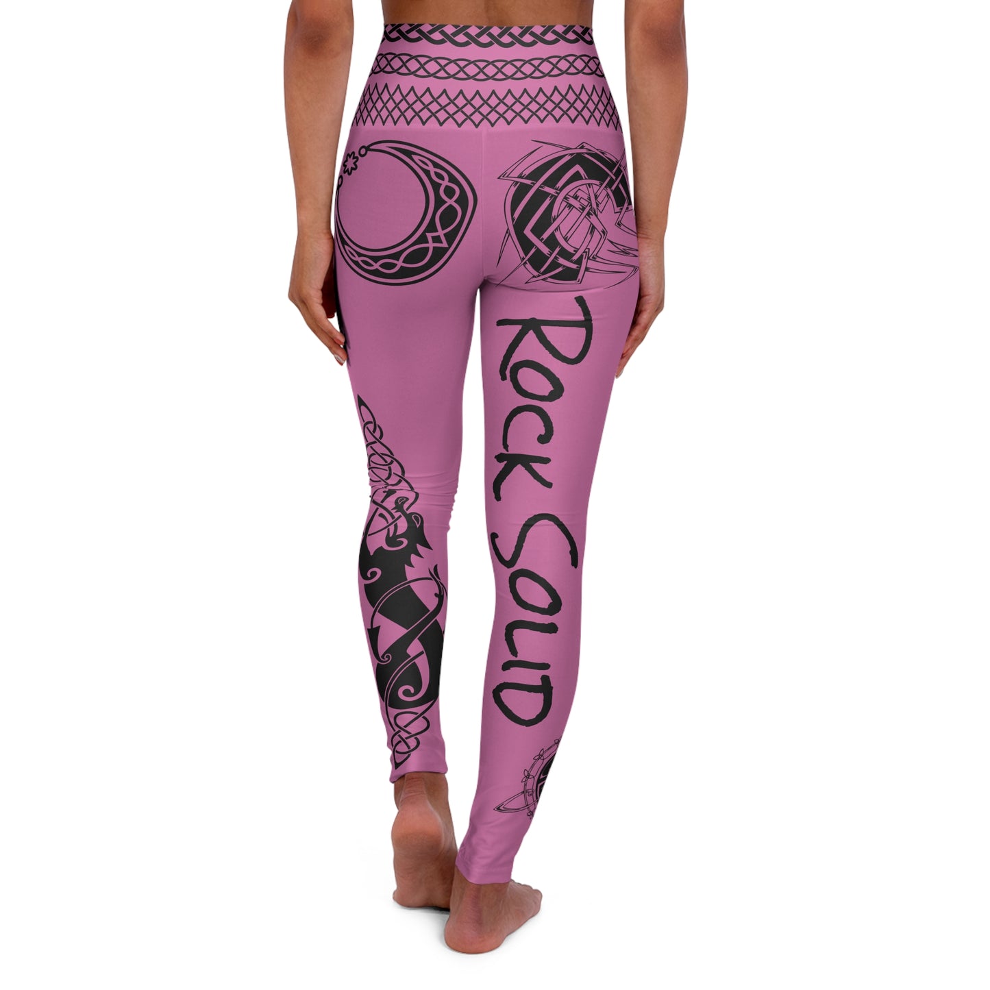 Tatuaje tribal celta - Leggings de yoga rosas - ZenGen USA ROCK SOLID