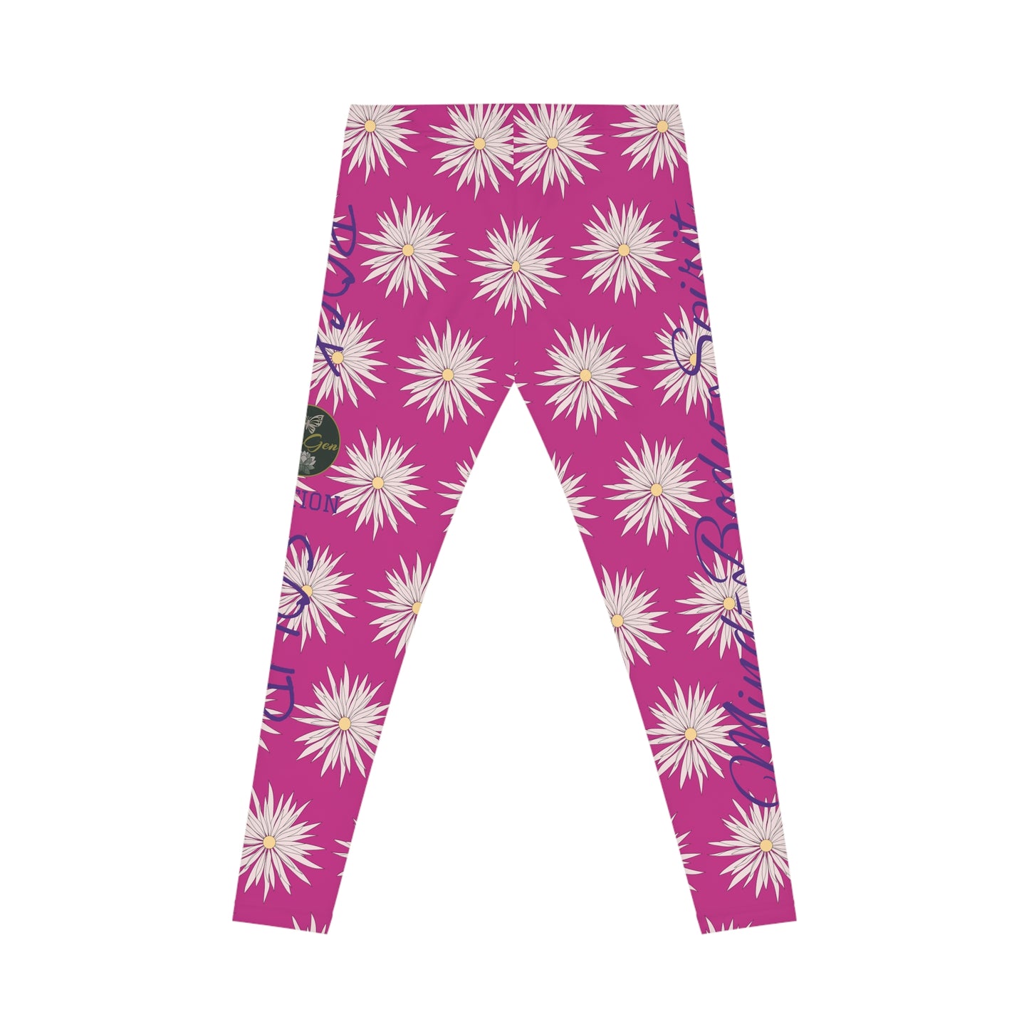 Leggings casuales para mujer - Rosa - ROCK SOLID Blazing Flower - ZenGen USA