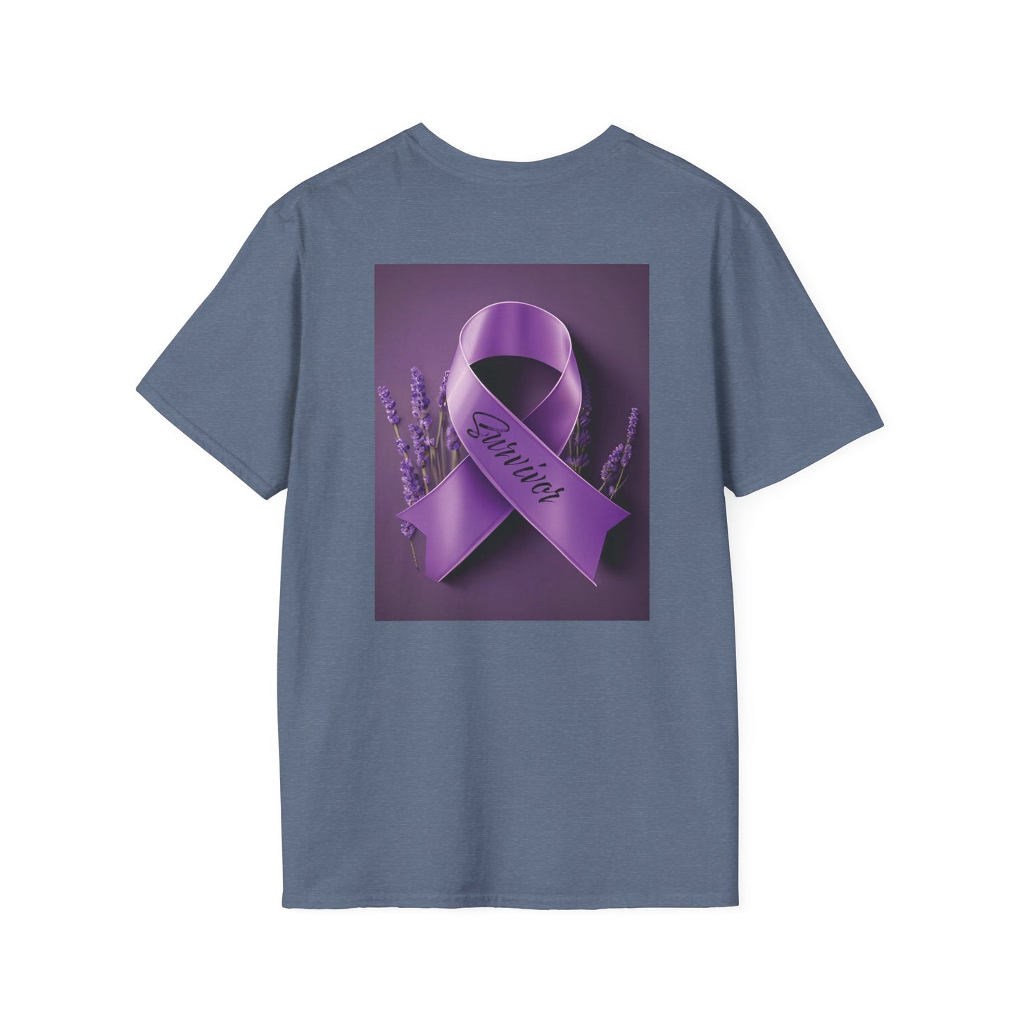 SURVIVOR Lavender Ribbon - Unisex Softstyle T-Shirt - Cancer Awareness all Forms