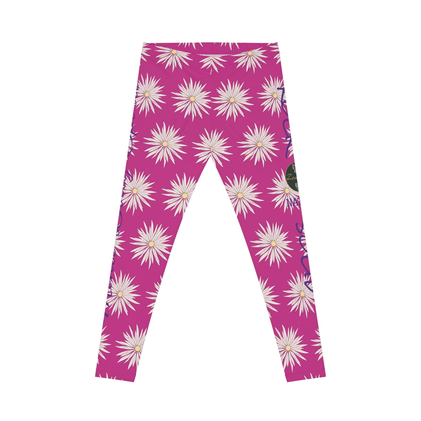 Leggings casuales para mujer - Rosa - ROCK SOLID Blazing Flower - ZenGen USA